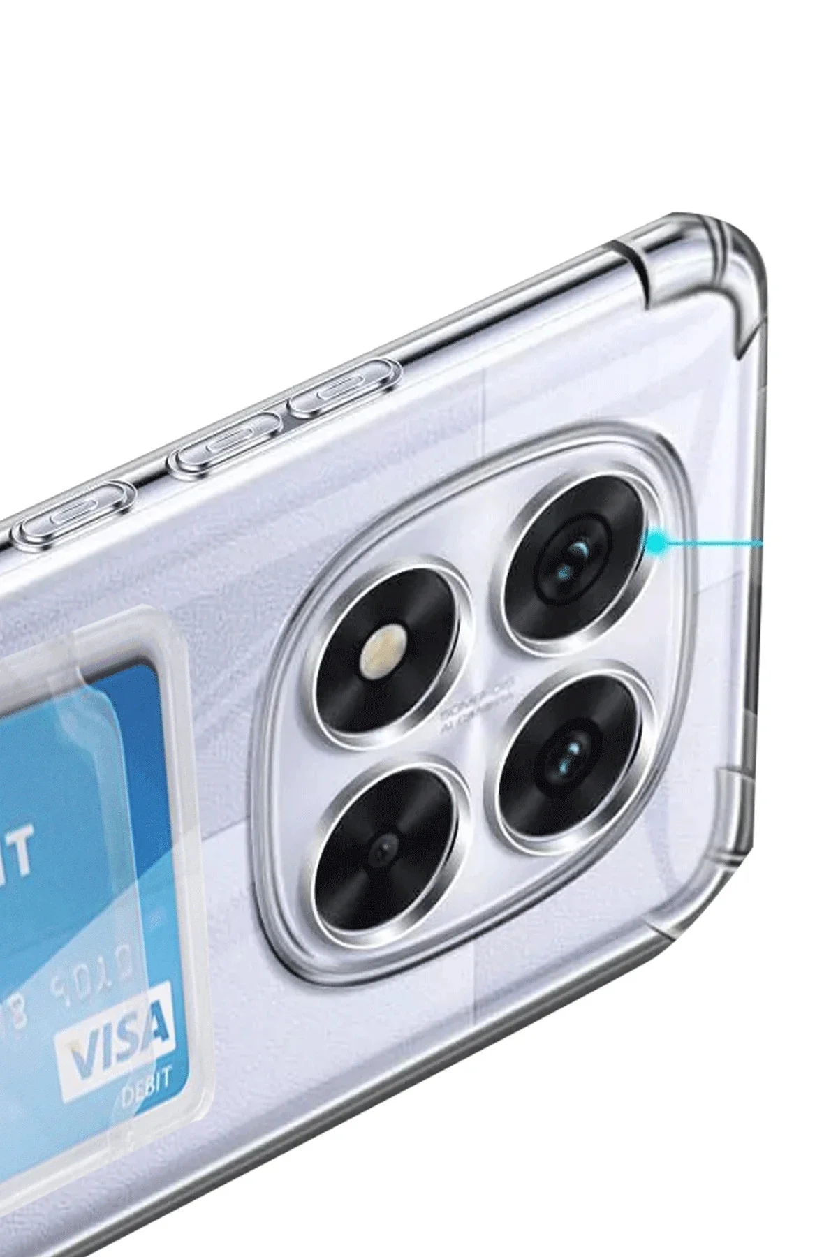 Newface Xiaomi Redmi Note 14 Pro 5g Kılıf Kart Şeffaf Silikon - Şeffaf