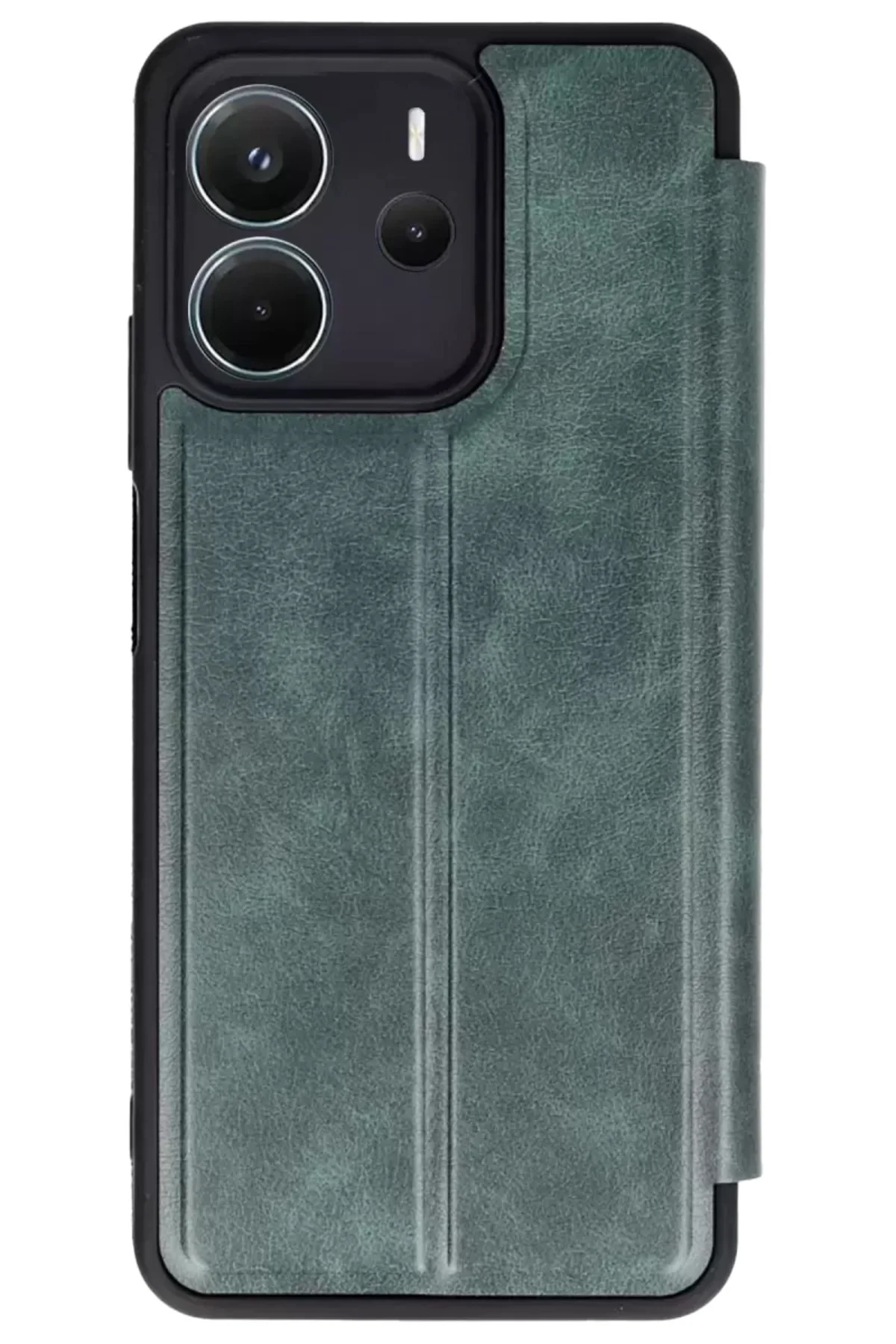 Newface Xiaomi Redmi Note 14 4g Kılıf Flip Cover - Koyu Yeşil