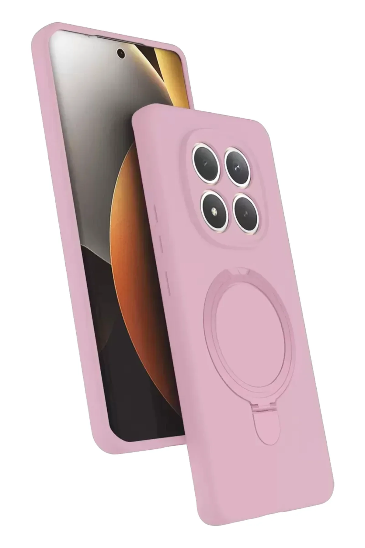 Newface Xiaomi Redmi Note 15 Pro 4g Regal Magsafe Standlı Kapak - Açık Pembe