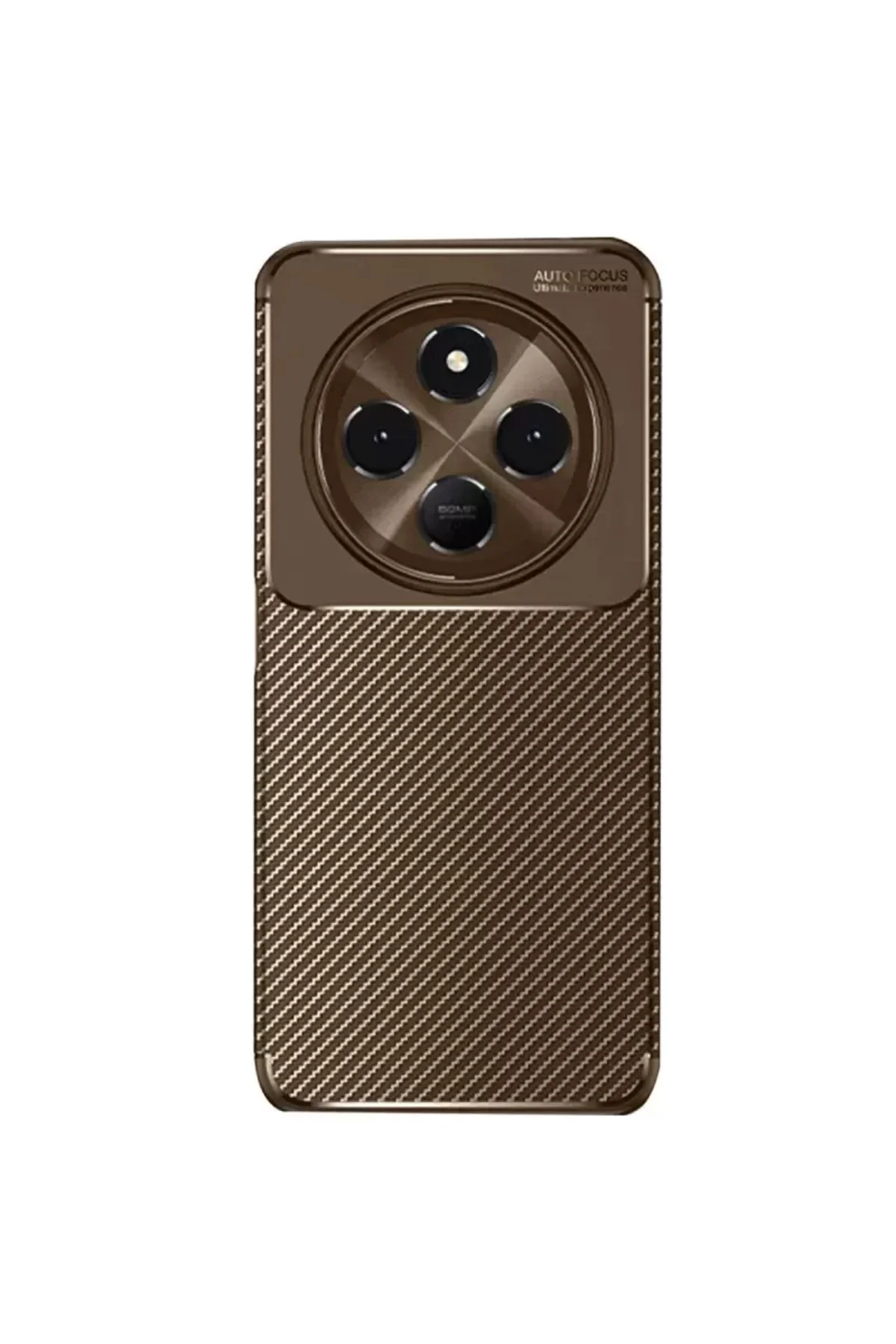 Newface Xiaomi Redmi 14c Kılıf Auto Focus Karbon Kapak - Kahveren