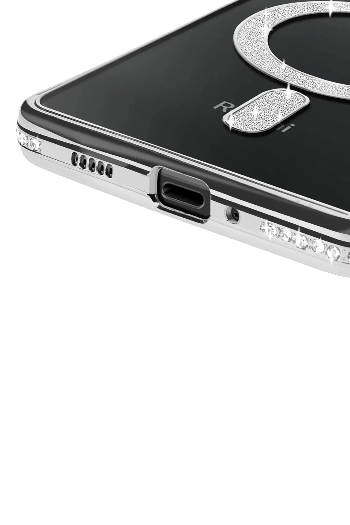 Newface Xiaomi Redmi 14c Joke Simli Magneticsafe Kılıf - Gümüş