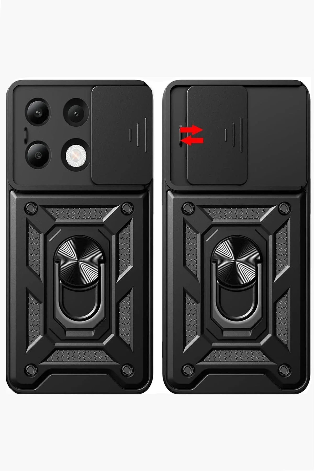 Newface Xiaomi Redmi Note 13 4g Kılıf Pars Lens Yüzüklü Silikon -