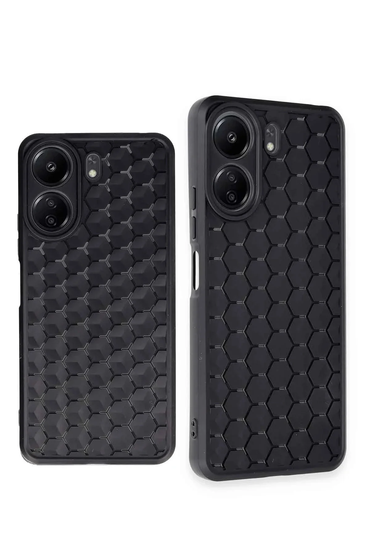 Newface Xiaomi Redmi 13c Kılıf Petek Silikon Kapak - Siyah
