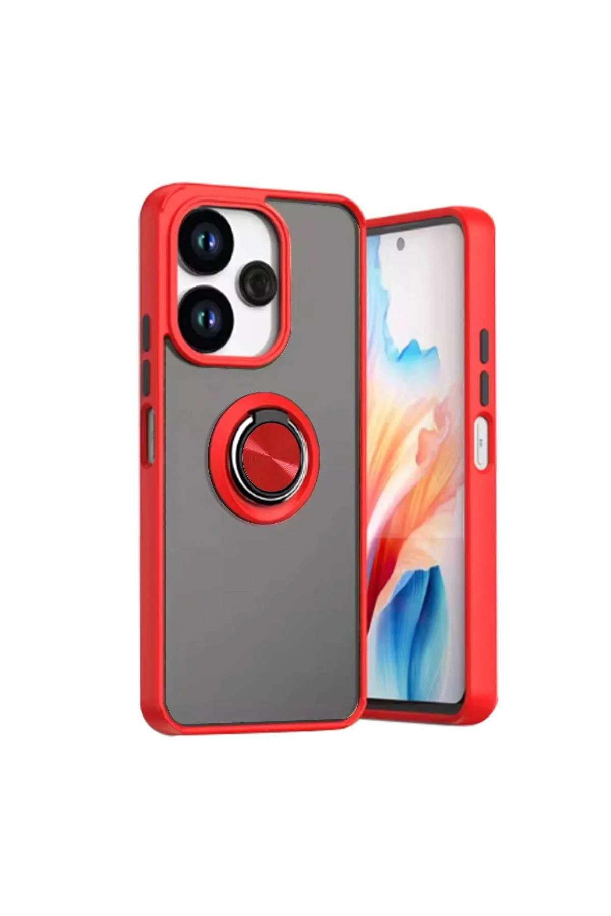 Newface Xiaomi Redmi 13 4g Kılıf Montreal Yüzüklü Silikon Kapak -