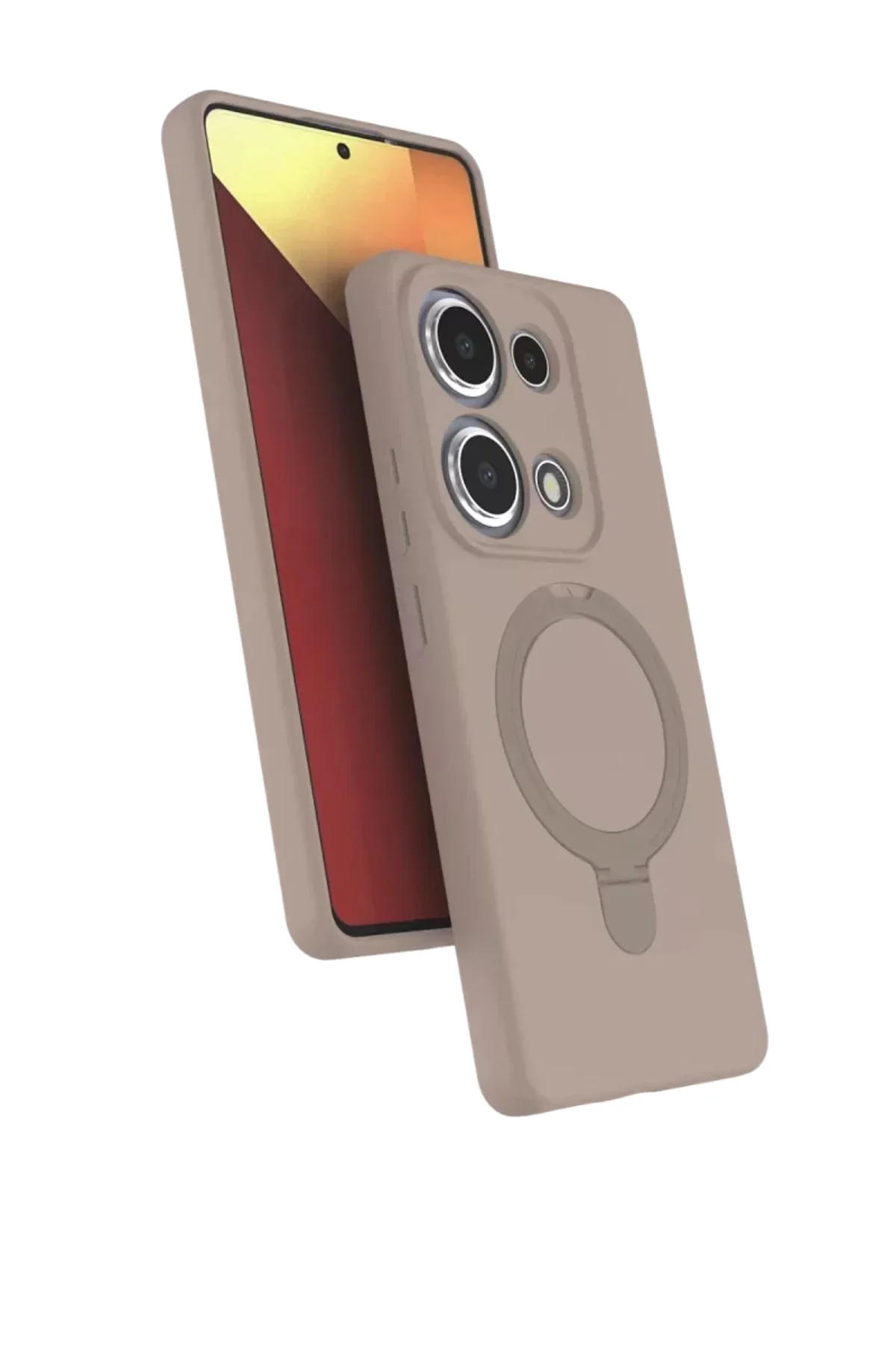 Newface Xiaomi Redmi Note 13 Pro 4g Regal Magsafe Standlı Kapak - Çöl Titanyum