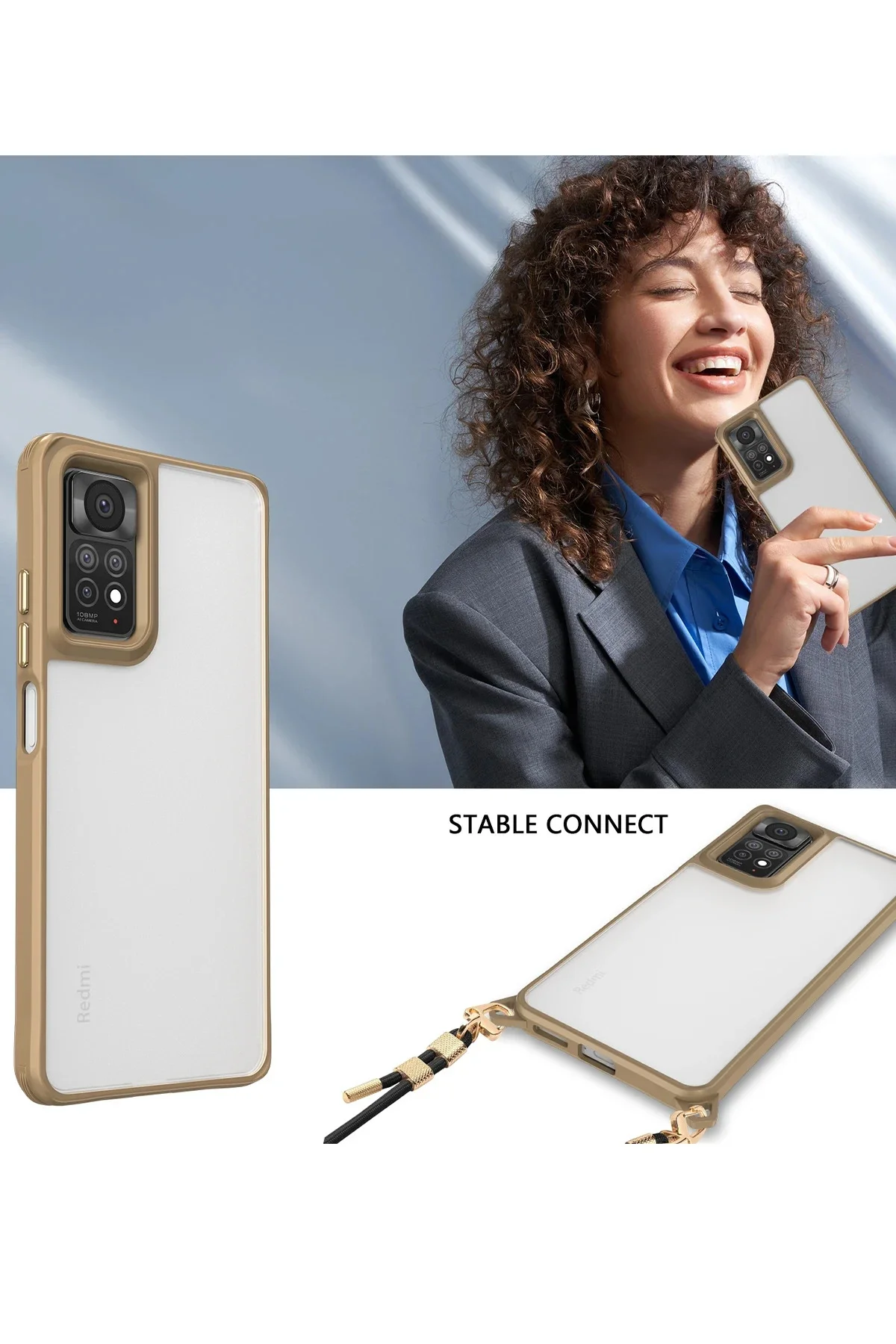 Newface Xiaomi Redmi Note 11 Pro Kılıf Penta Silikon Kılıf - Çöl Titanyum