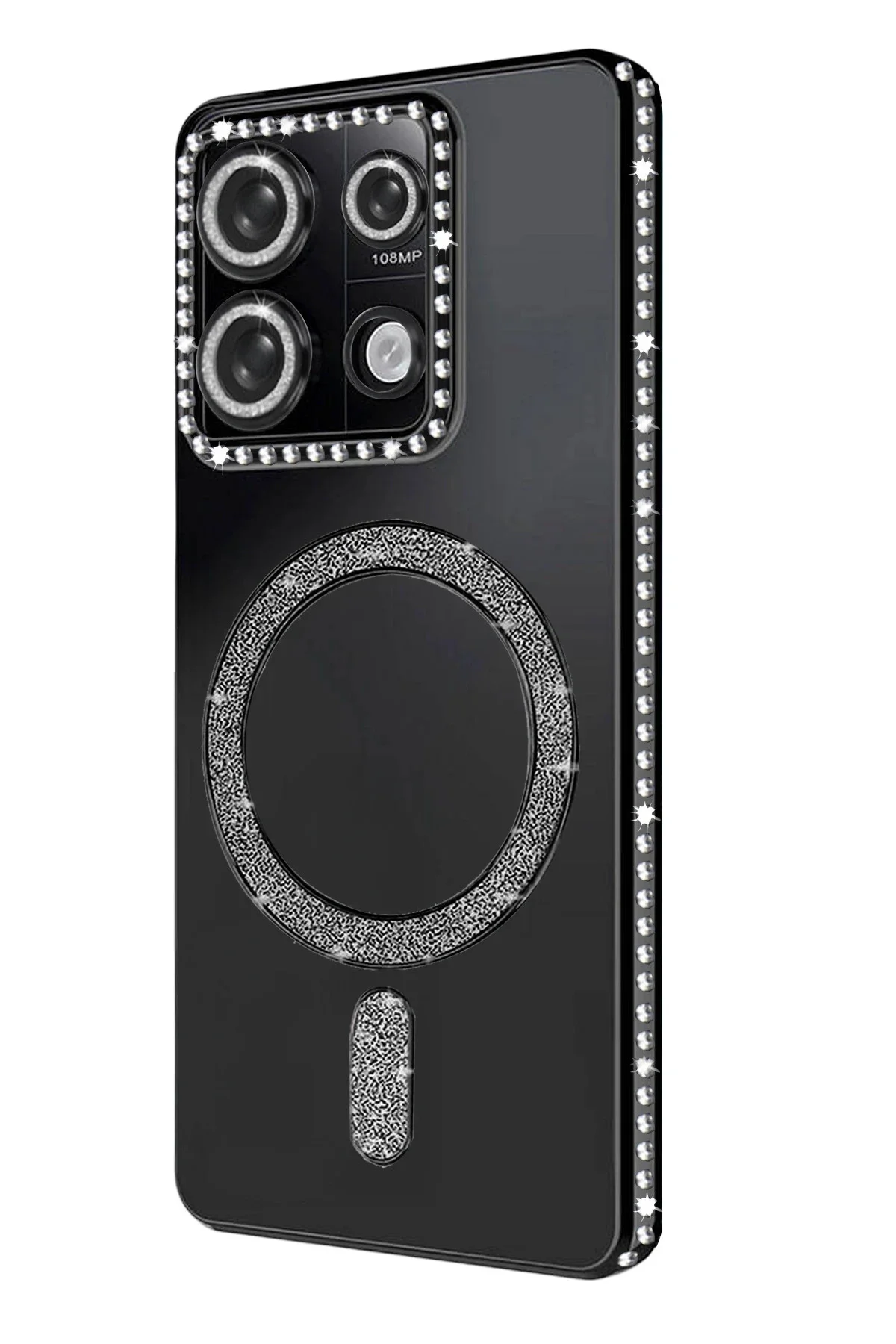 Newface Xiaomi Redmi 13c Joke Simli Magneticsafe Kılıf - Siyah