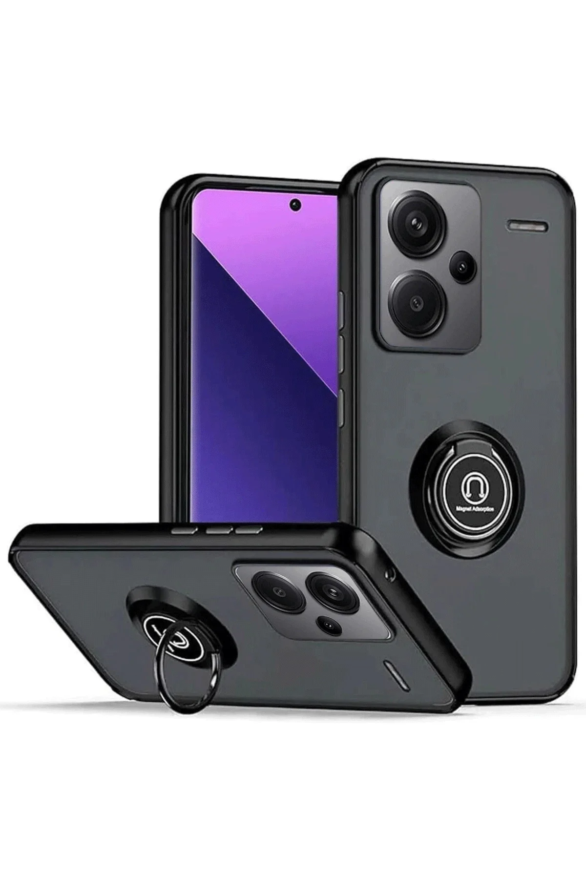 Newface Xiaomi Redmi Note 13 Pro Plus Kılıf Montreal Yüzüklü Sili