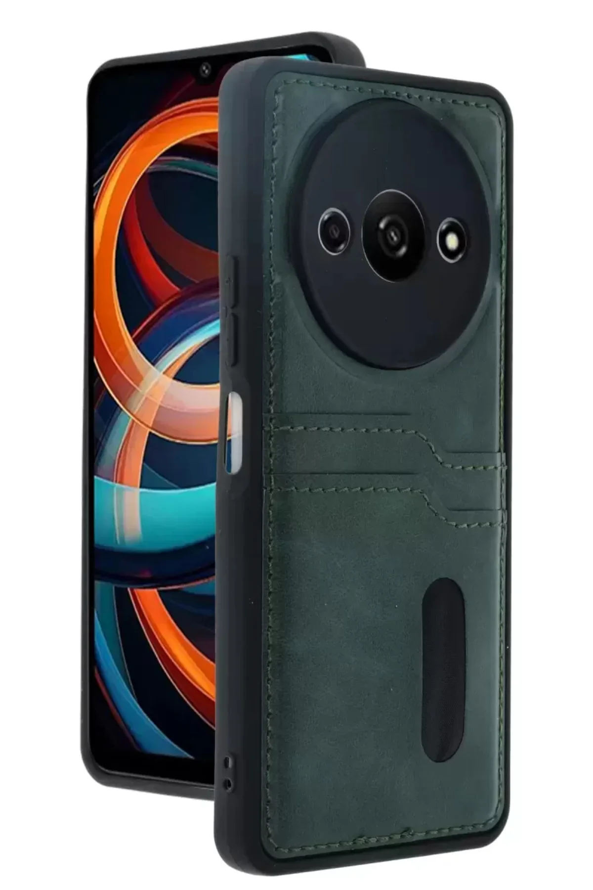 Newface Xiaomi Redmi A3 4g Kılıf Sara Kartvizitli Deri Kılıf - Ko