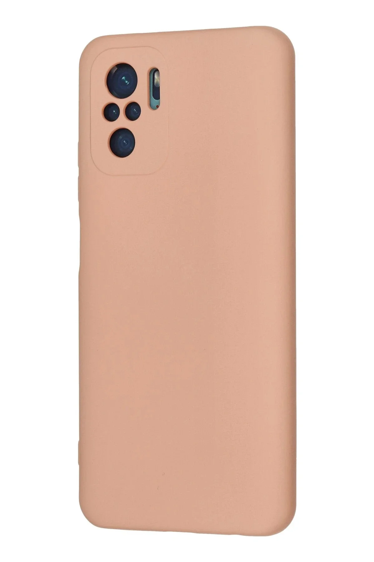 Newface Xiaomi Redmi Note 10 Kılıf Nano İçi Kadife Silikon - Pudra