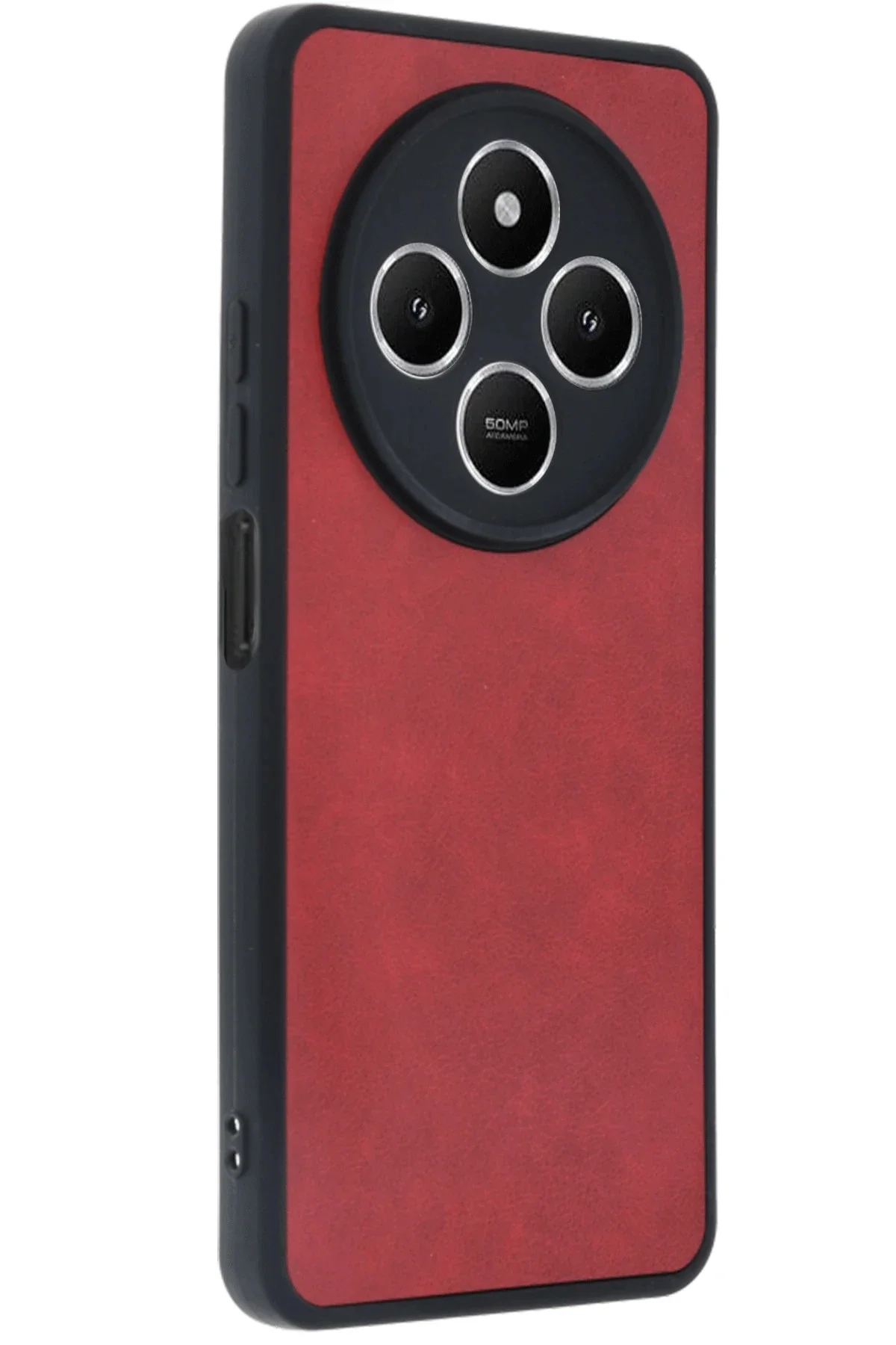 Newface Xiaomi Redmi 14c Kılıf Aras Deri Kapak - Kırmızı