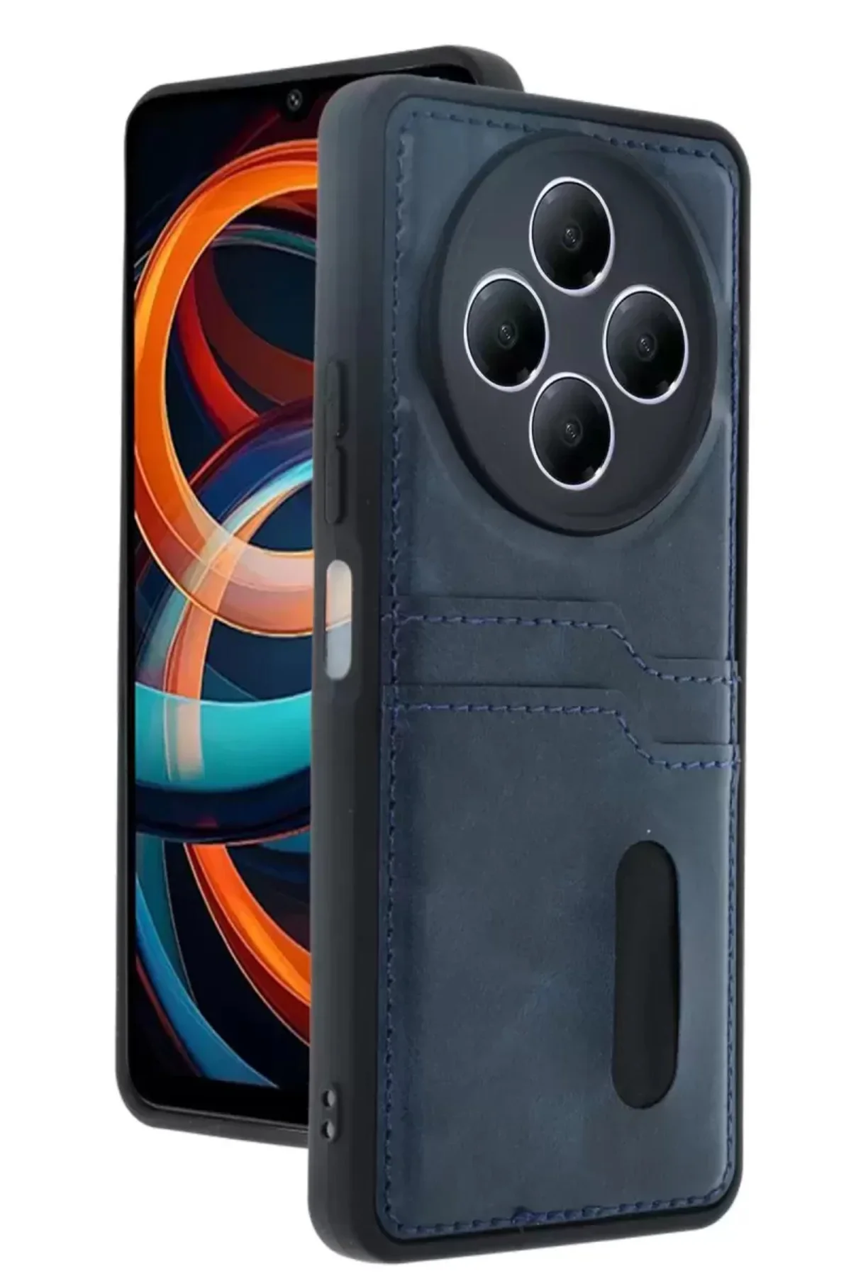 Newface Xiaomi Redmi 14c Kılıf Sara Kartvizitli Deri Kılıf - Laci