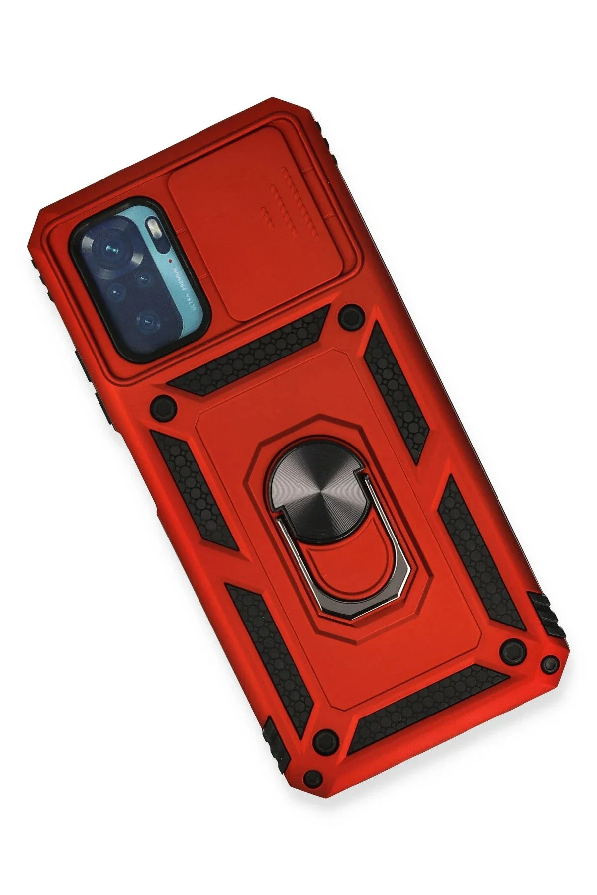 Newface Xiaomi Redmi Note 10 Kılıf Pars Lens Yüzüklü Silikon - Kı