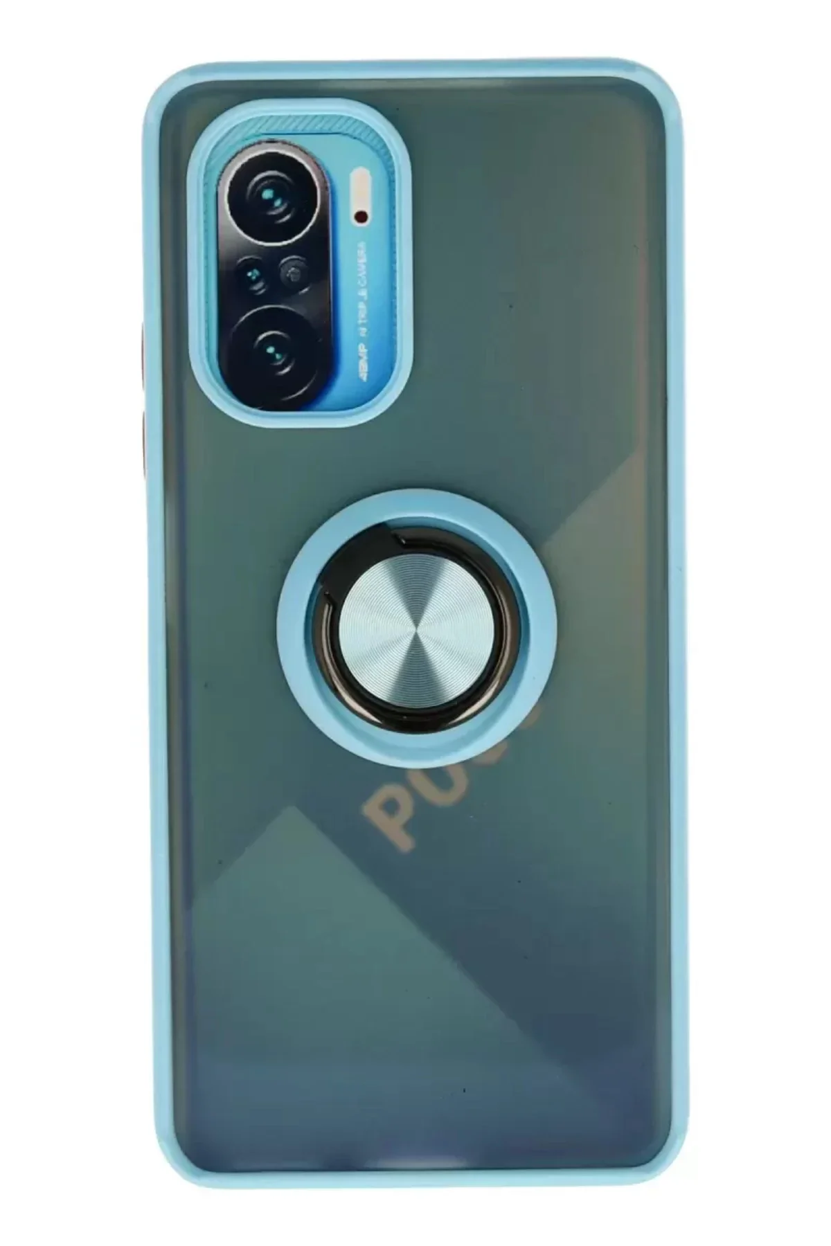 Newface Xiaomi Redmi K40 Kılıf Montreal Yüzüklü Silikon Kapak - B