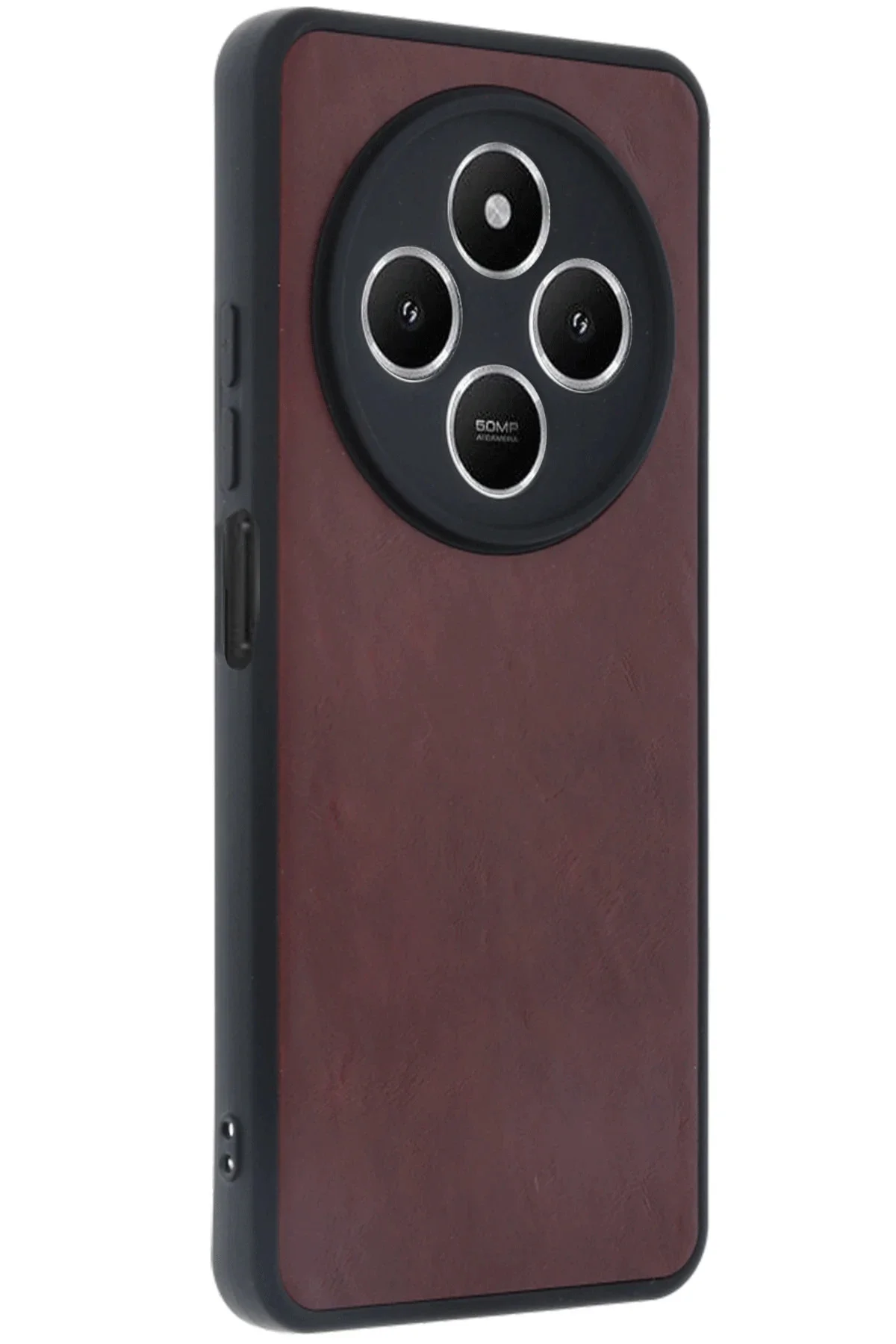 Newface Xiaomi Redmi 14c Kılıf Aras Deri Kapak - Bordo