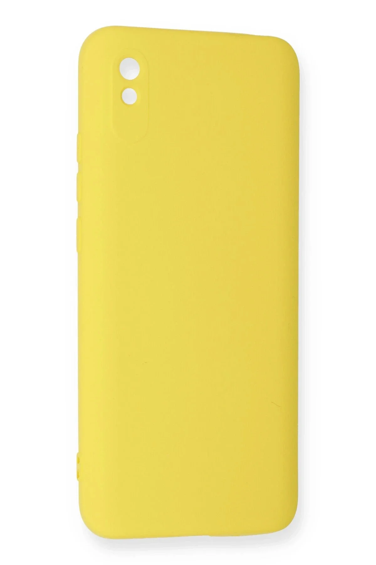 Newface Xiaomi Redmi 9a Kılıf Nano İçi Kadife Silikon - Sarı