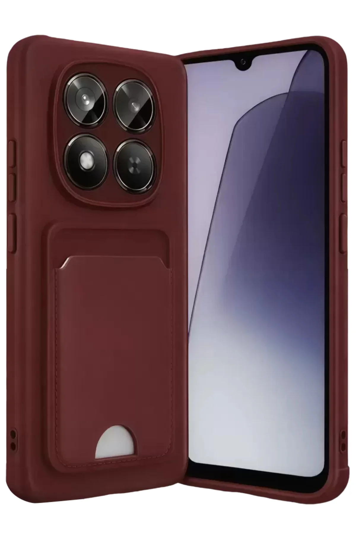 Newface Xiaomi Redmi Note 15 4g Kelvin Kartvizitli Silikon - Bordo