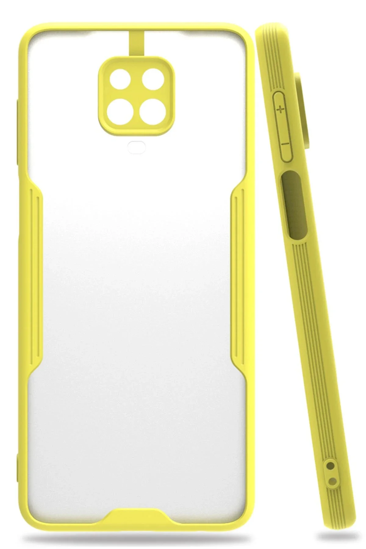 Newface Xiaomi Redmi Note 9s Kılıf Platin Silikon - Sarı