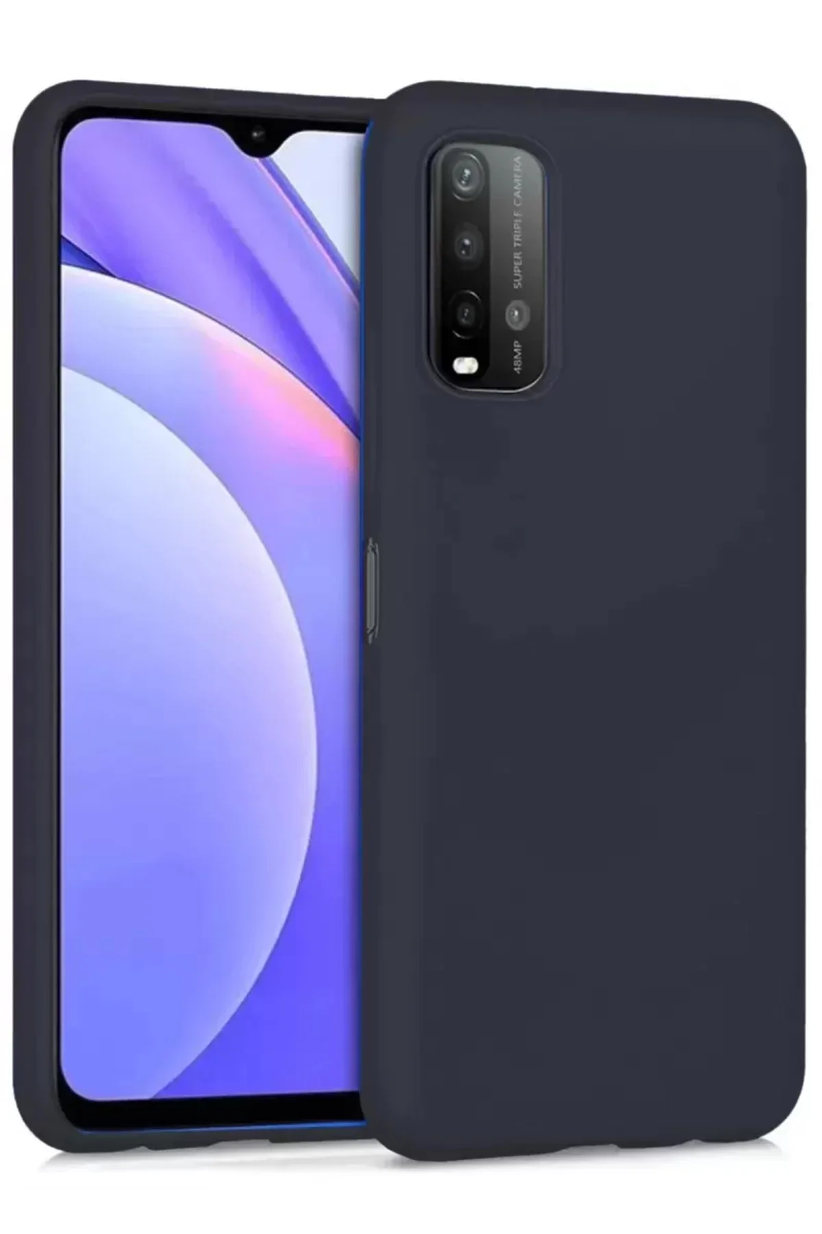 Newface Xiaomi Redmi 9t Kılıf Nano İçi Kadife Silikon - Siyah