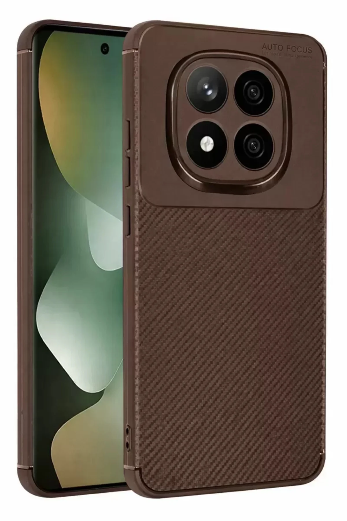 Newface Xiaomi Redmi Note 15 Pro 5g Auto Focus Karbon Kapak - Kahverengi