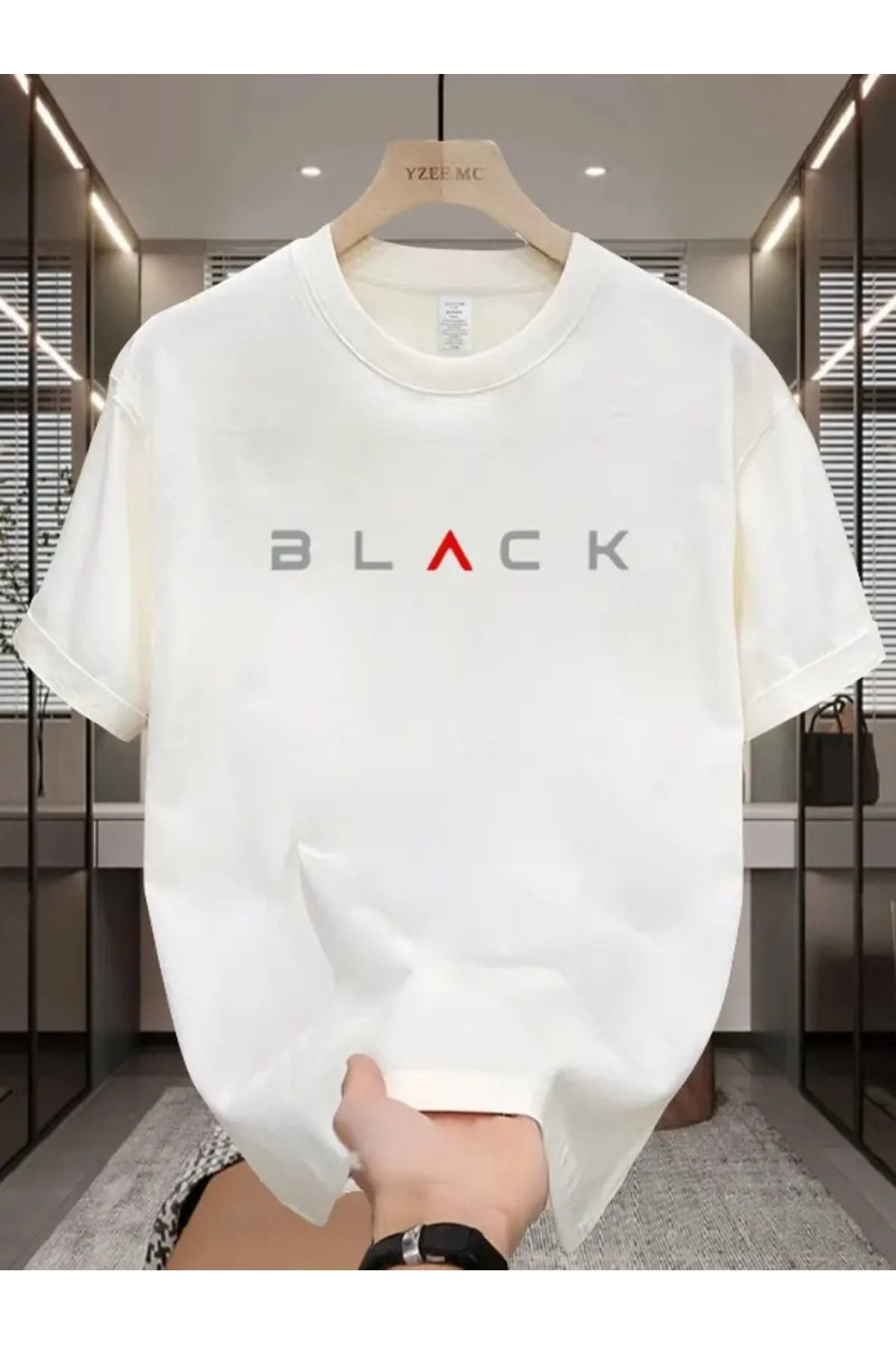 Unisex Bisiklet Yaka Oversize Tshirt