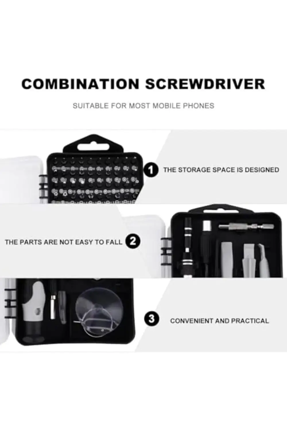 newpolyx 115 Parça Tornavida ve Onarım Seti – Telefon, Saat, Gözl