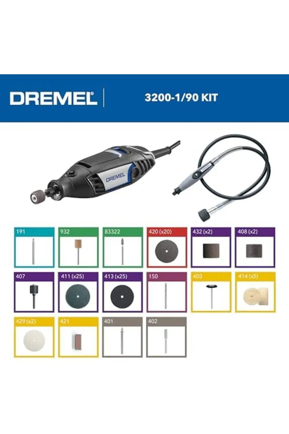 newpolyx , 3200 Çok Amaçlı El Motoru, 130 W, F0133200JA, 90 Akses