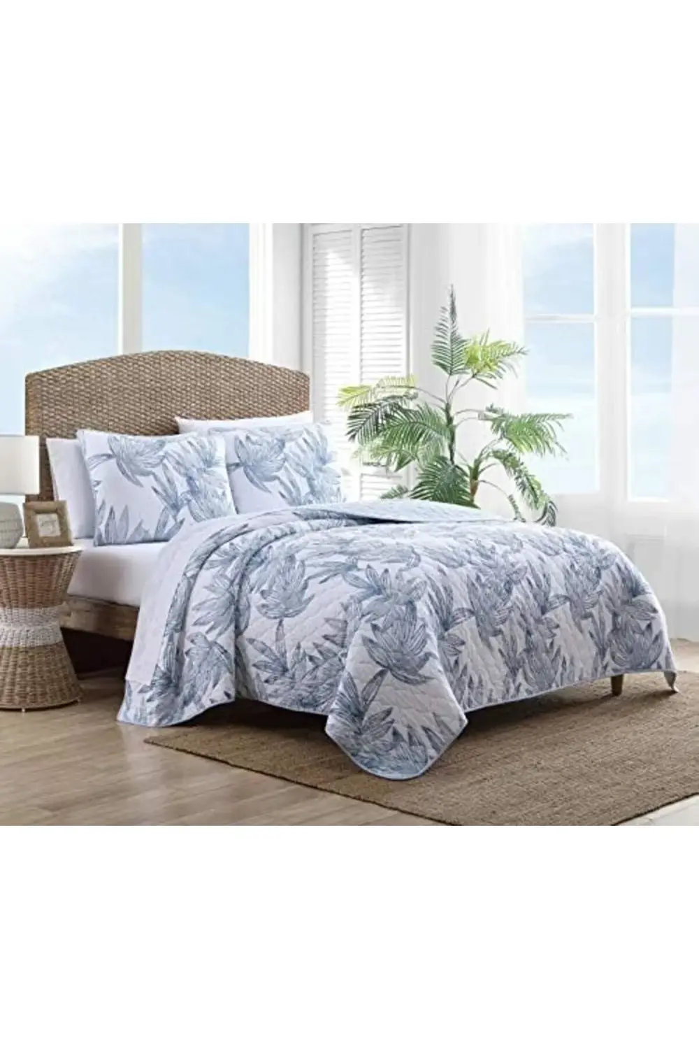 newpolyx Bahama Yorgan Takımı, Pamuk, Mavi, Kraliçe goldglint 395