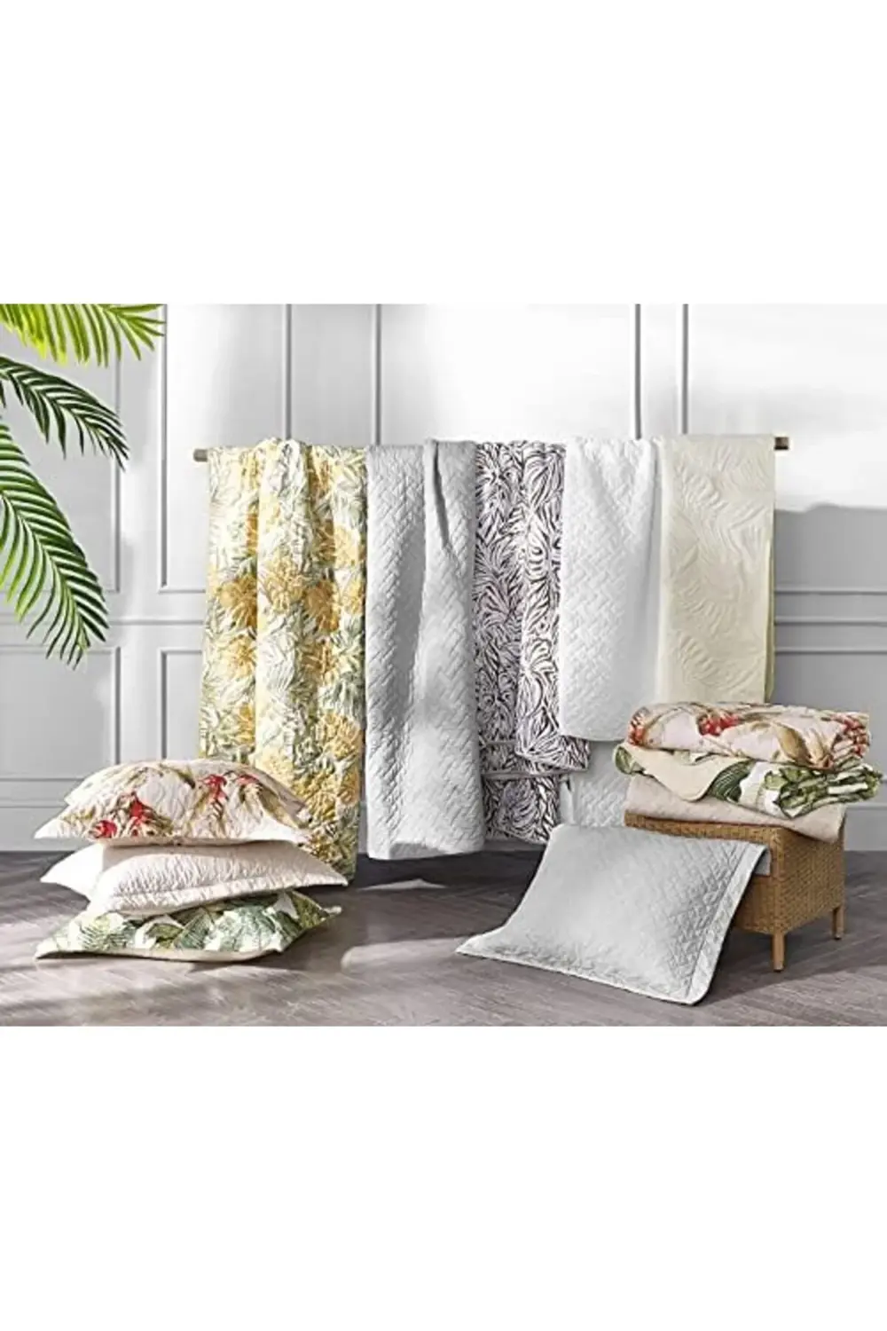 newpolyx Bahama Yorgan Takımı, Pamuk, Mavi, Kraliçe goldglint 395