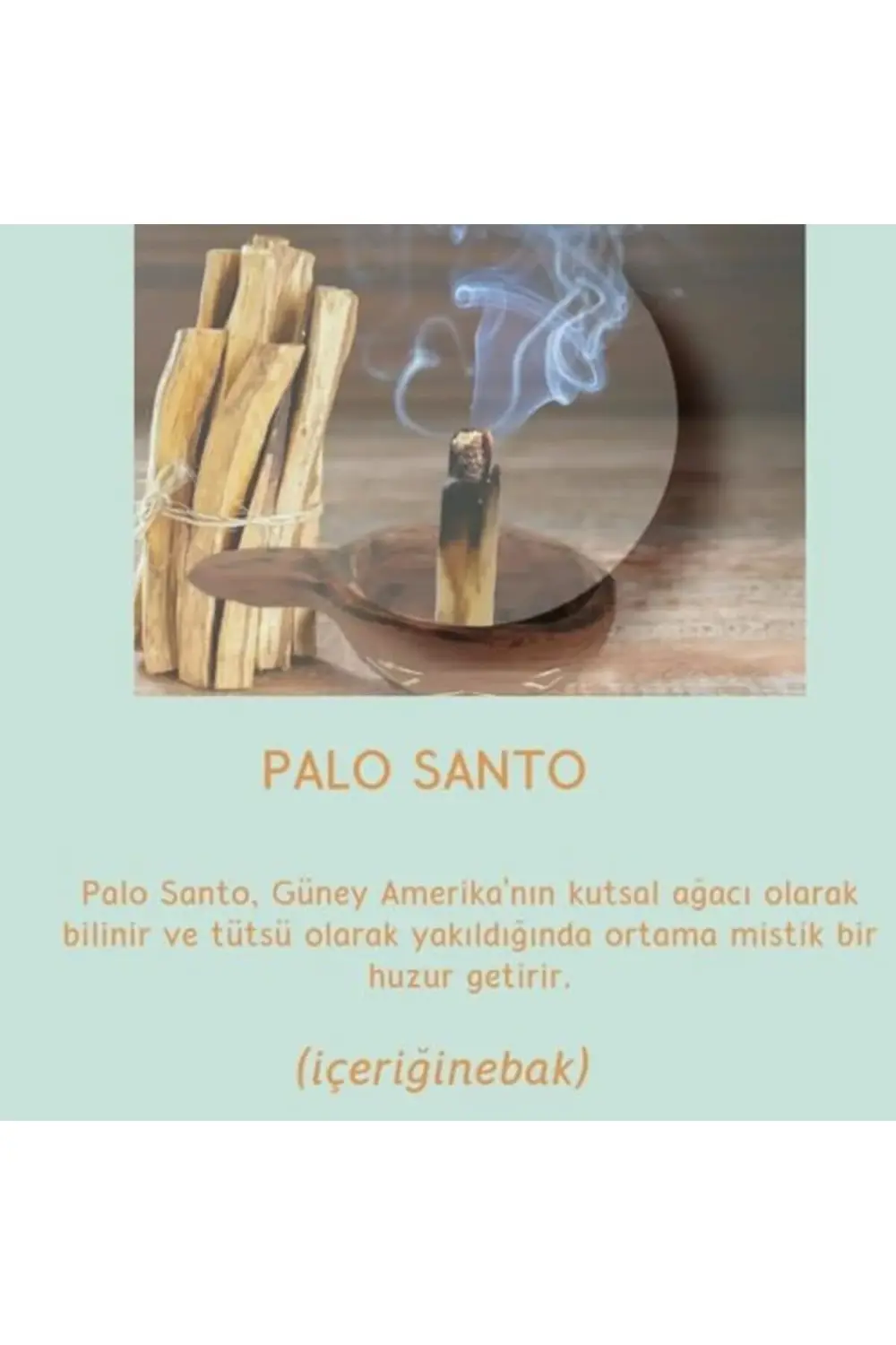 newpolyx Palo Santo Ağaç Tütsü (20 gr) goldglint 395519