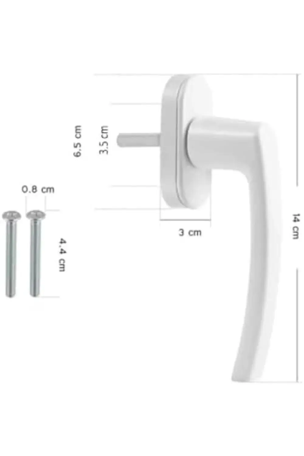 newpolyx Pvc Pimapen Pencere Kolu Balkon Sürme Kapı Kolu (2, Beya