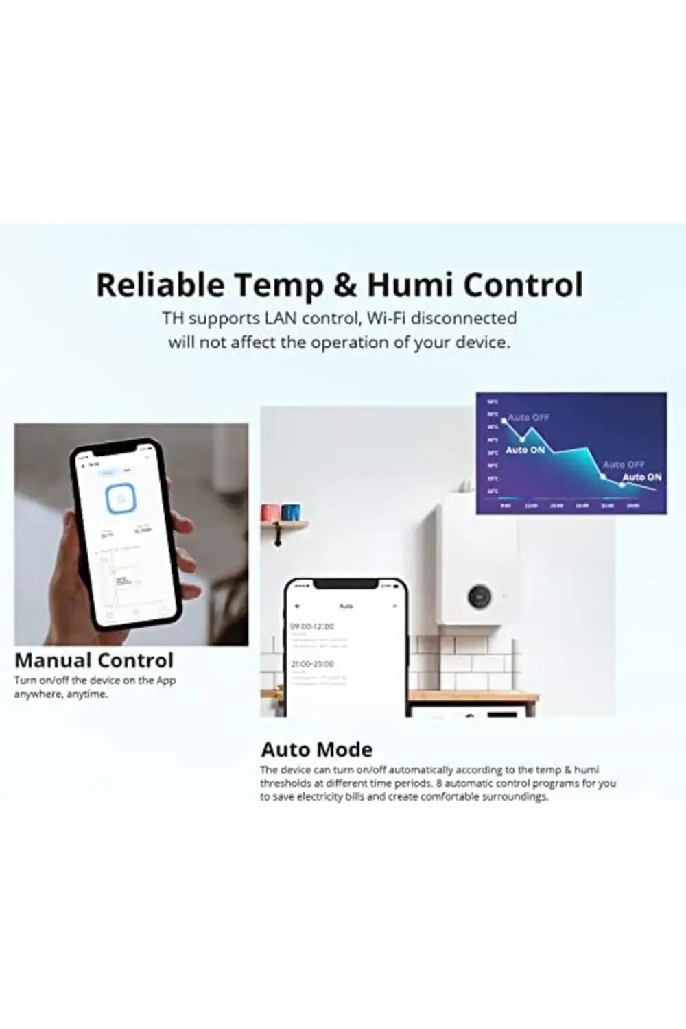 newpolyx THR320D 20A Akıllı Sıcaklık ve Nem İzleme Anahtarı, Alex