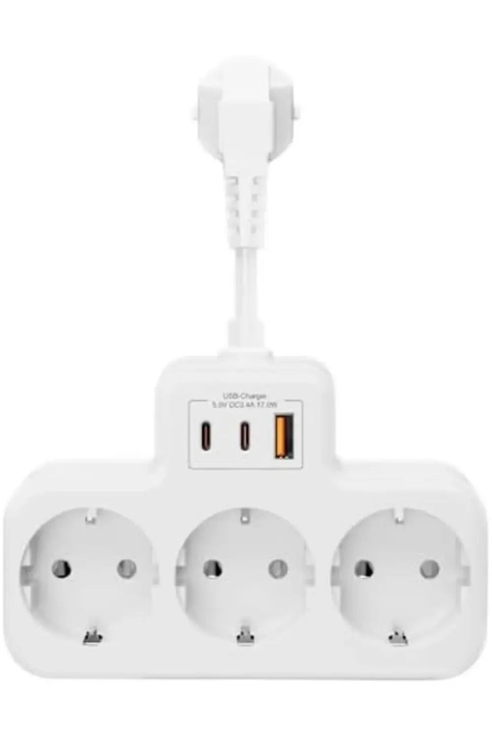 newpolyx Yüksek Voltaj Korumalı Priz, Duvar Tipi Kısa Kablolu Pri