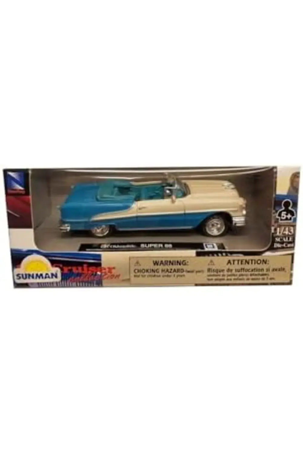 NEWRAY 1:43 Diecast Metal Araba 1955 Oldsmobile Super88 1178227