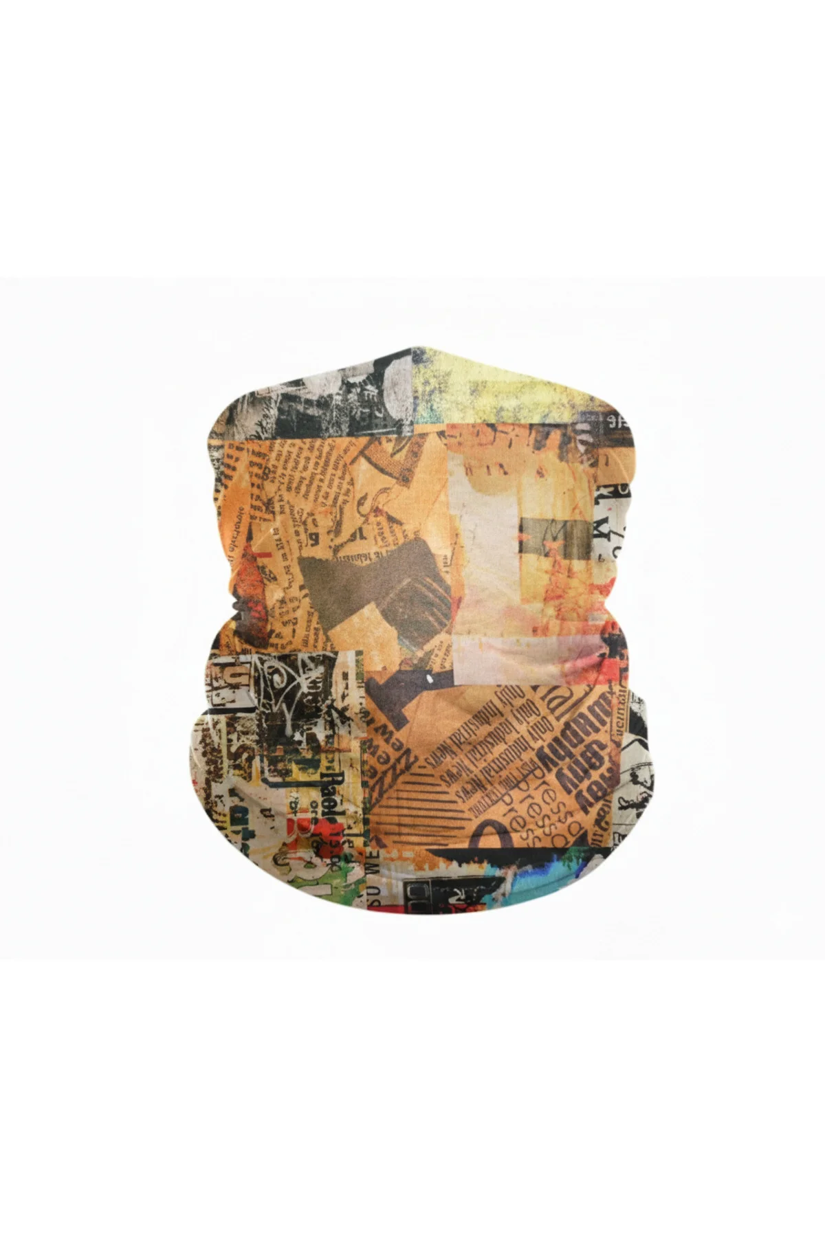 NEWSPAPER Unisex Motorcu Buff Outdoor Bandana– Rüzgâr, Toz ve Soğ