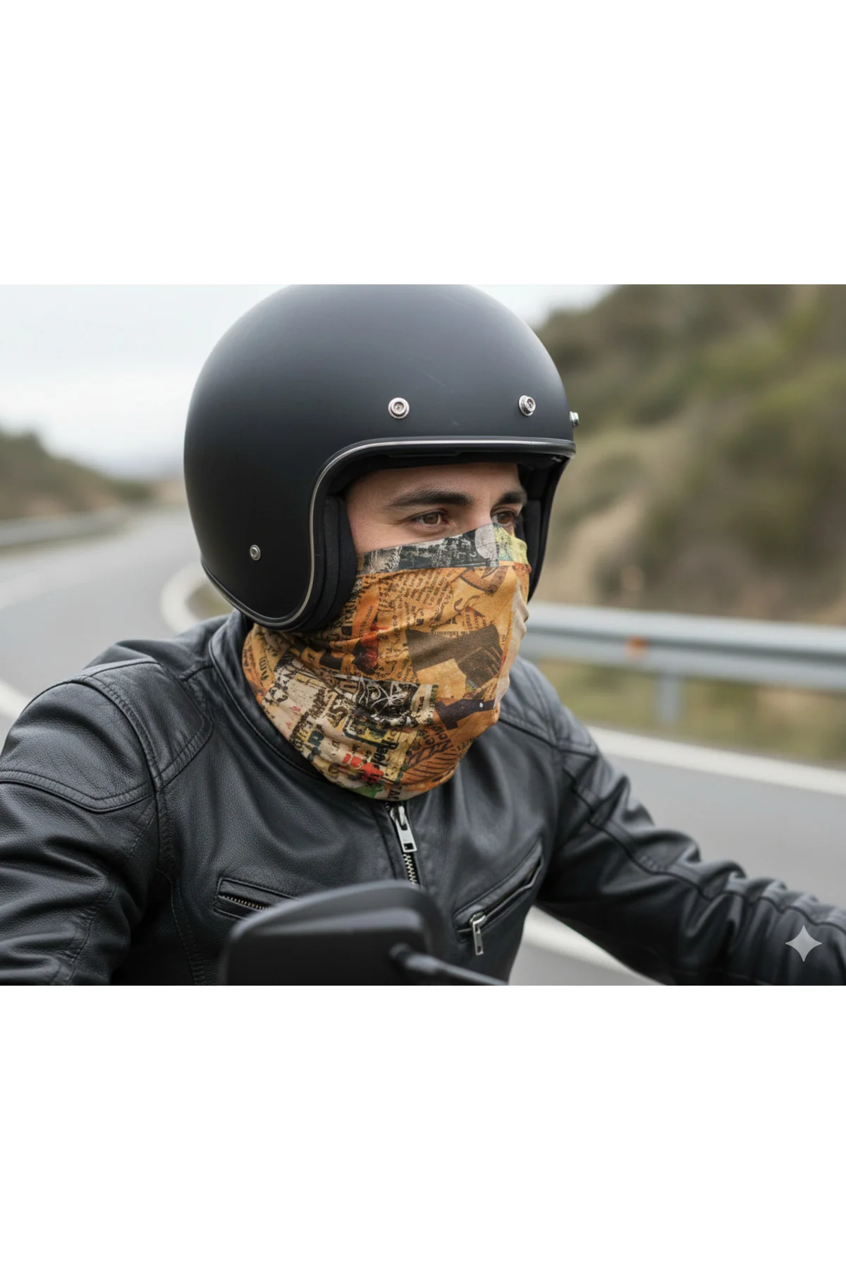 NEWSPAPER Unisex Motorcu Buff Outdoor Bandana– Rüzgâr, Toz ve Soğ