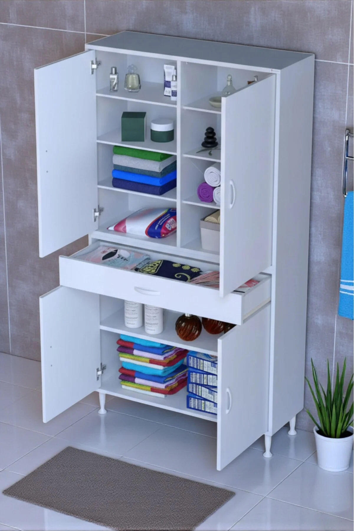 Nexa Modüler Dolap 100 Cm Banyo/Mutfak Dolabı Extra Kullanım Alan