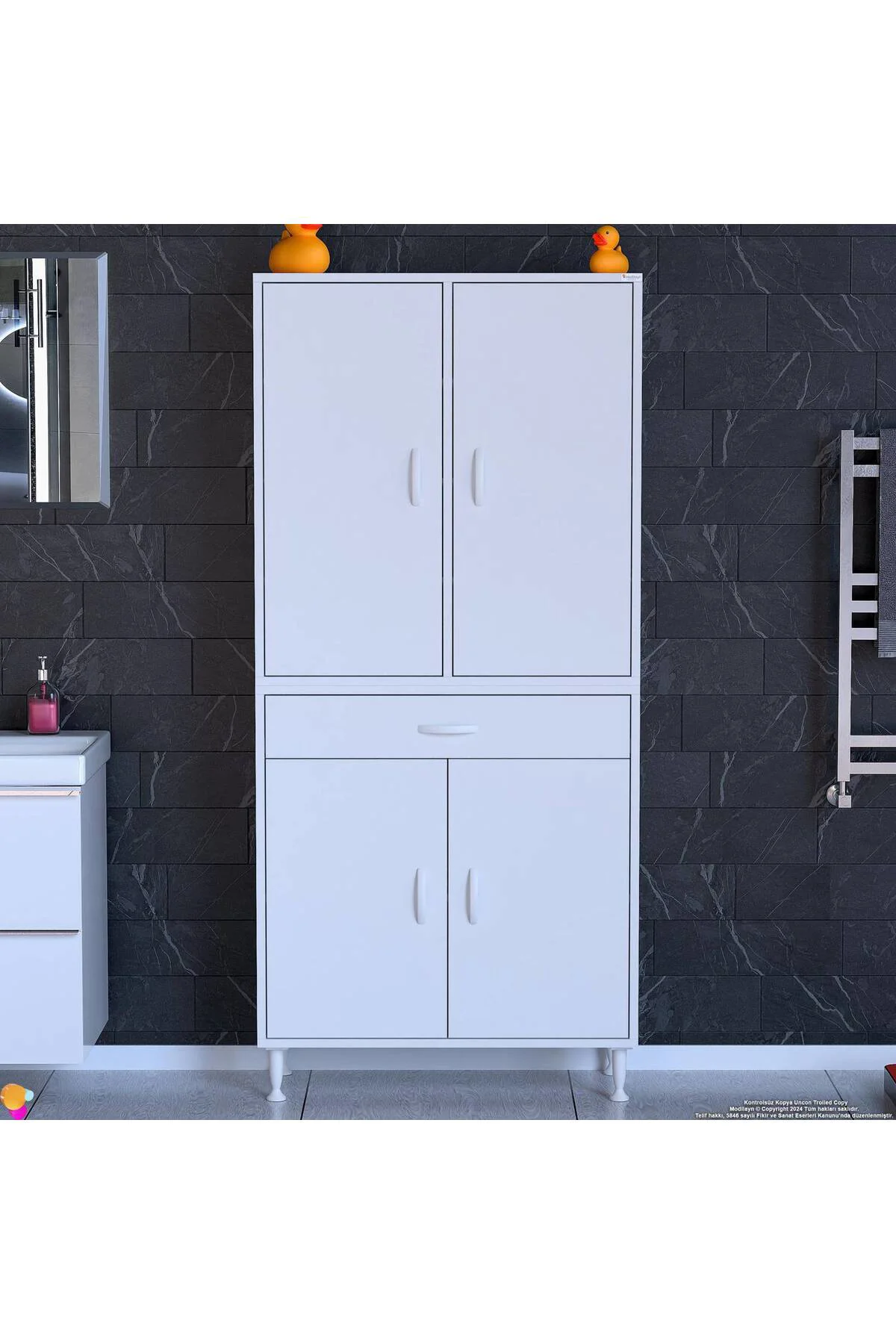 Nexa Modüler Dolap 80 Cm Banyo/Mutfak Dolabı Extra Kullanım Alanl