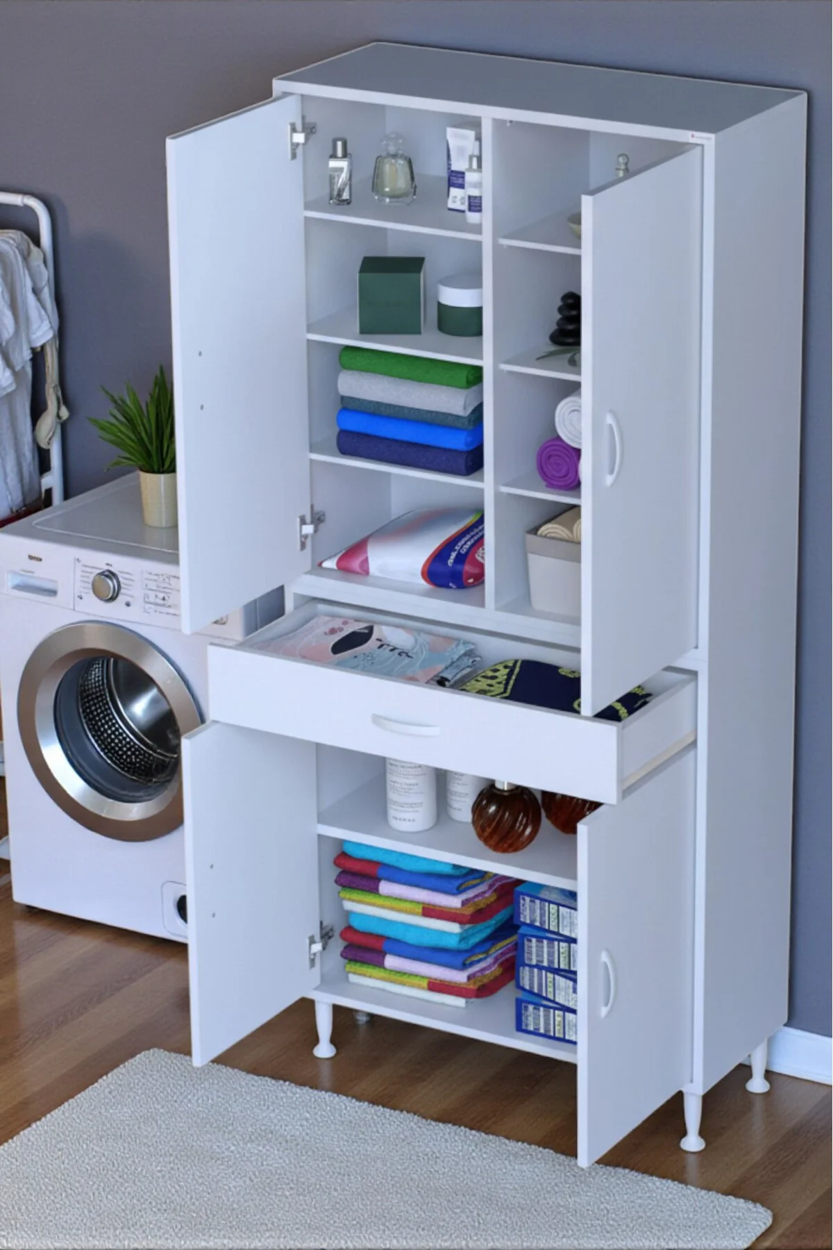 Nexa Modüler Dolap 80 Cm Banyo/Mutfak Dolabı Extra Kullanım Alanl