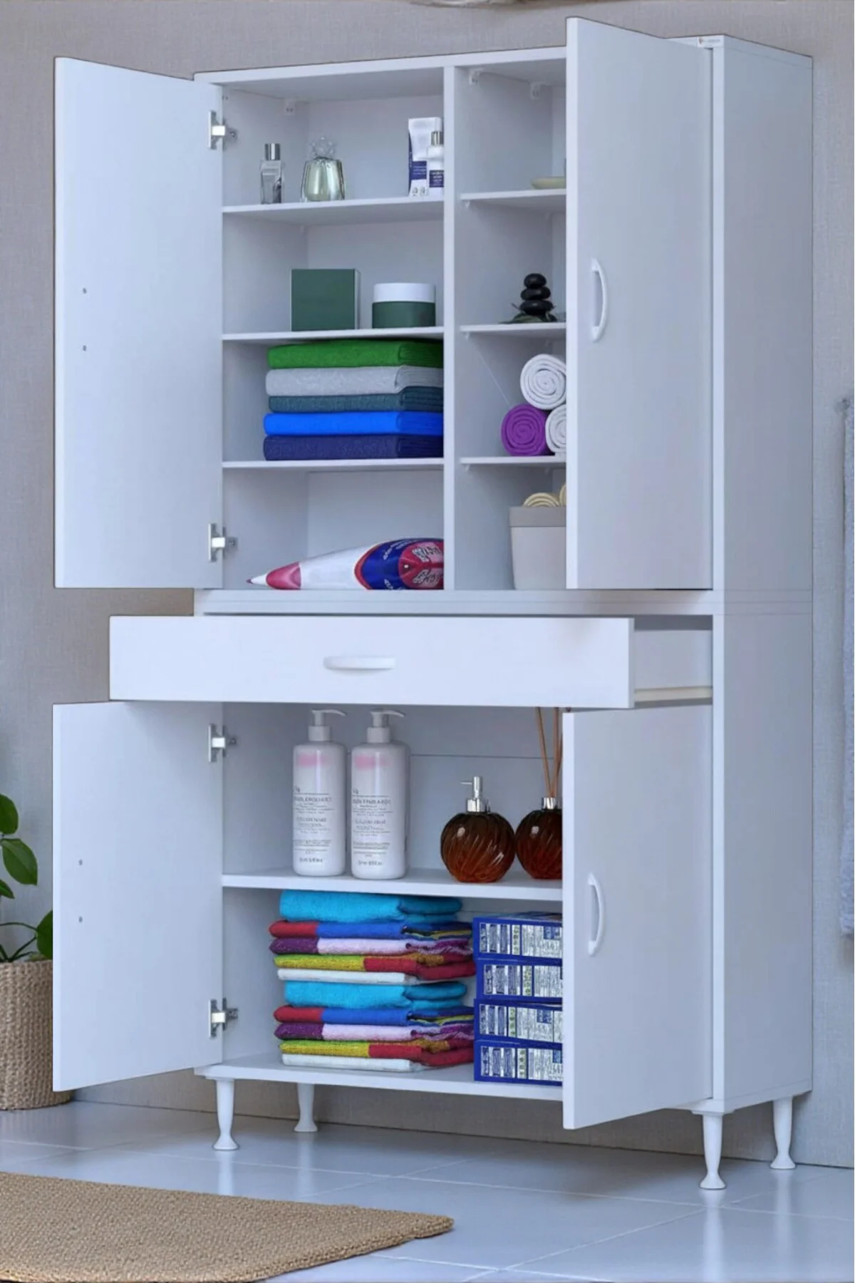 Nexa Modüler Dolap 90 Cm Banyo/Mutfak Dolabı Extra Kullanım Alanl