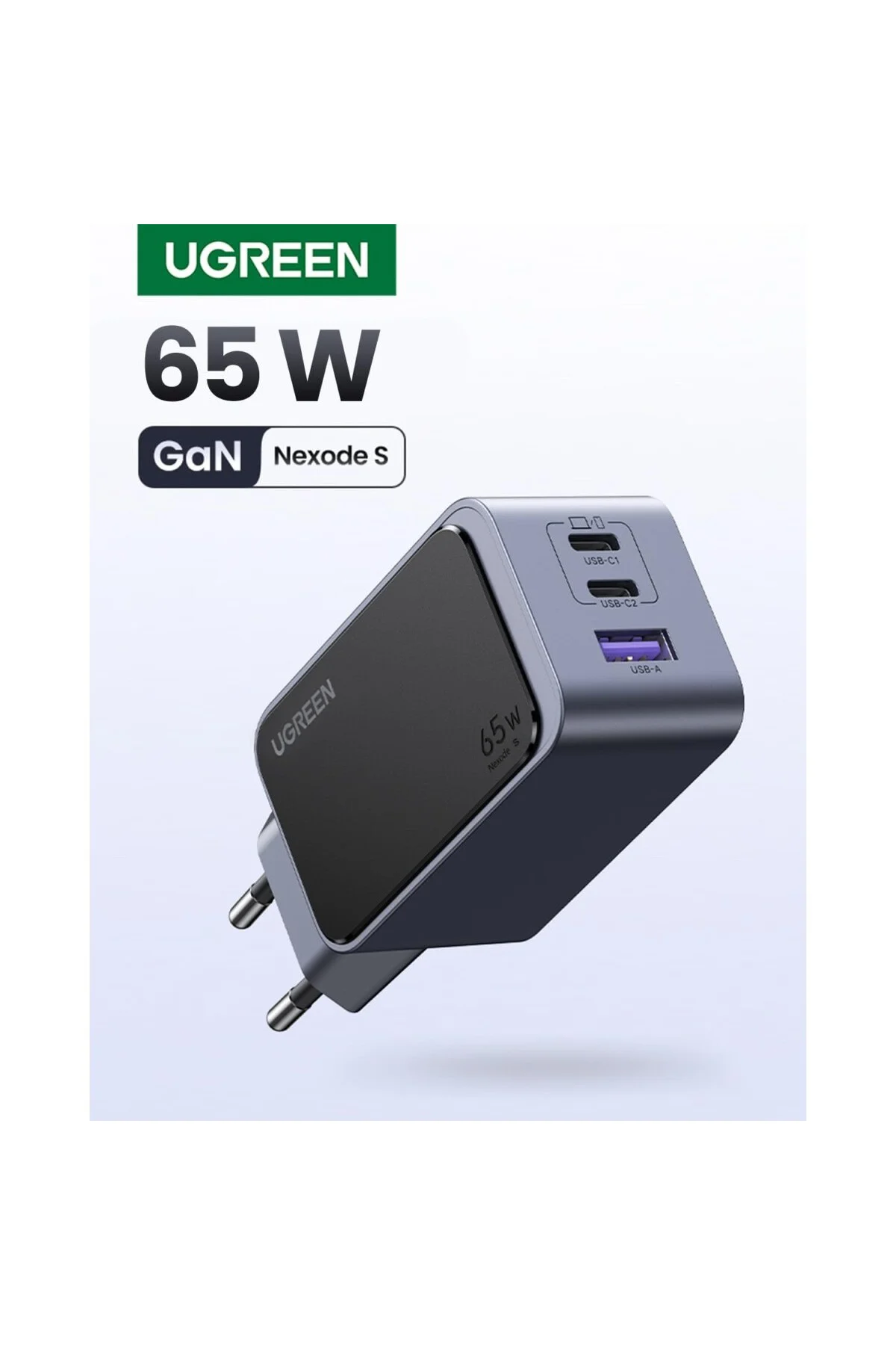 Nexode Air 65W 3-Port GaN Fast Charger EU Hızlı Şarj Adaptörü
