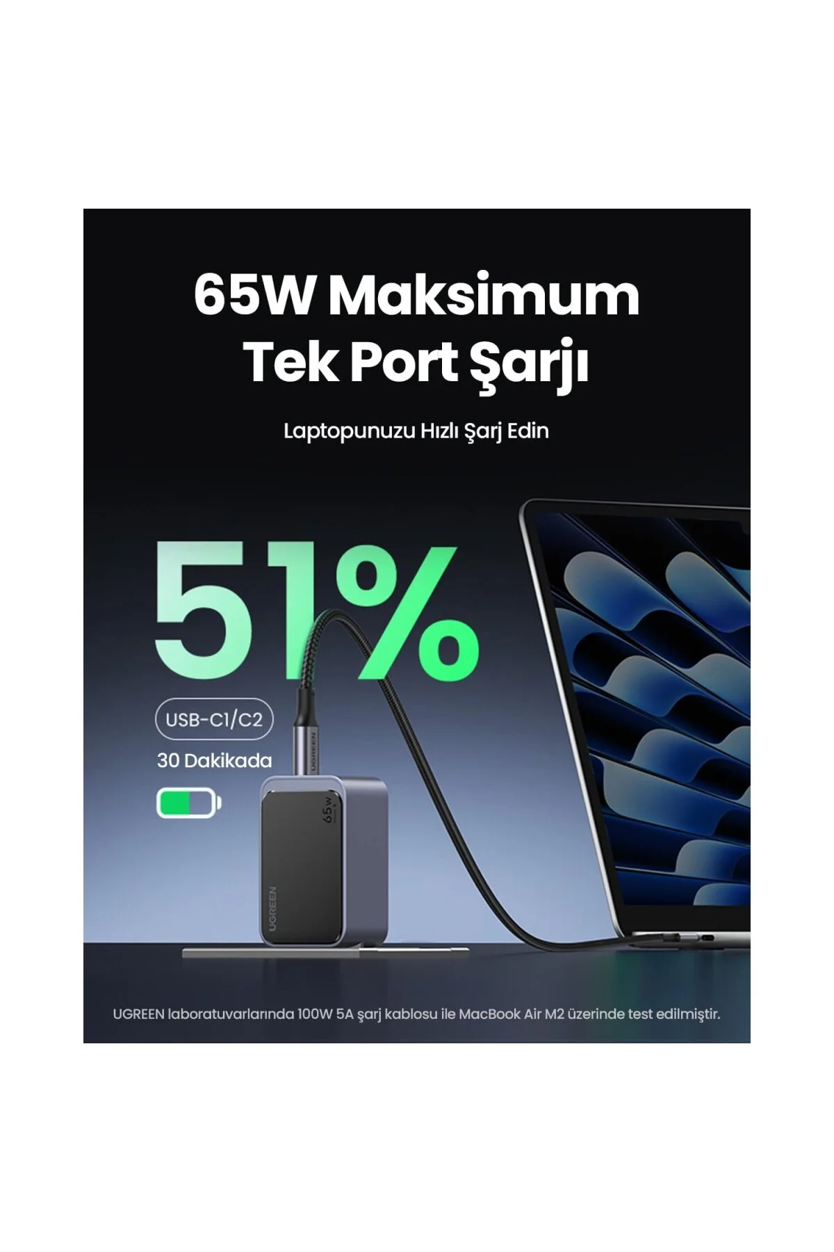 Nexode Air 65W 3-Port GaN Fast Charger EU Hızlı Şarj Adaptörü