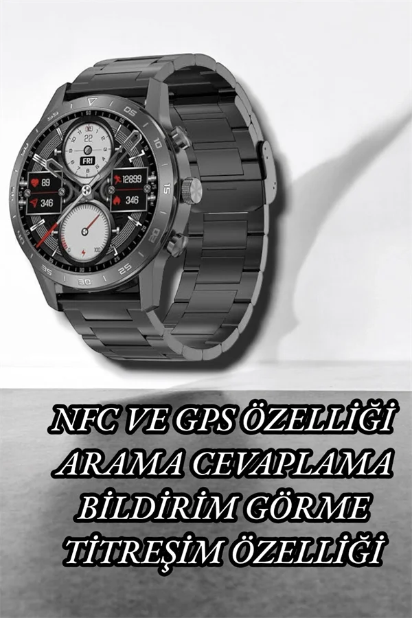 NFC ve Kablosuz Şarjlı Akıllı Saat EKG, Nabız &amp; Spor Modları ile iOS ve Android Uyumlu Fiyatı, Yorumları ve Özellikleri