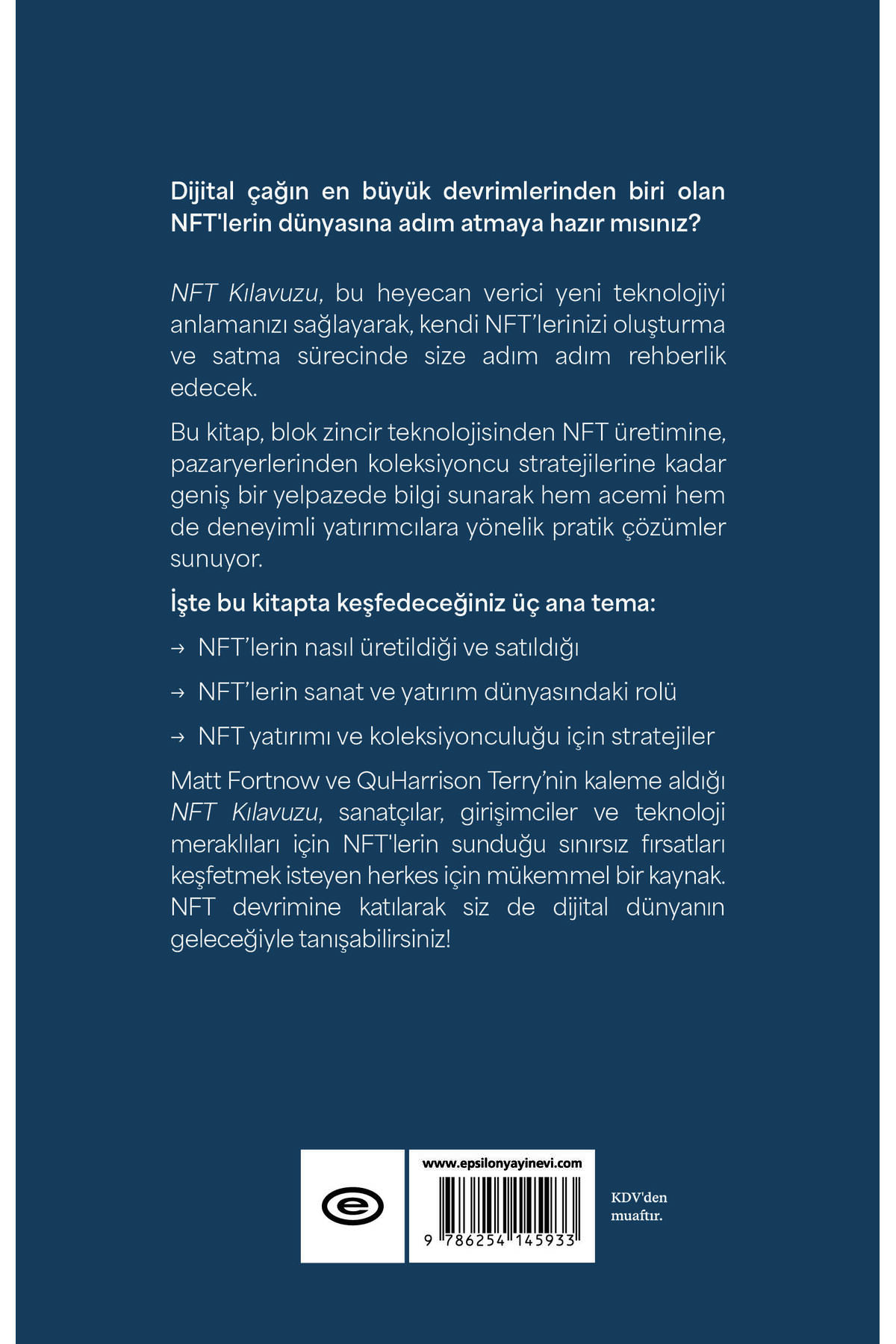 Epsilon Yayınevi Nft Kılavuzu  Nitelikli Fikir Tapu Oluşturma, Satma Ve Satın Alma