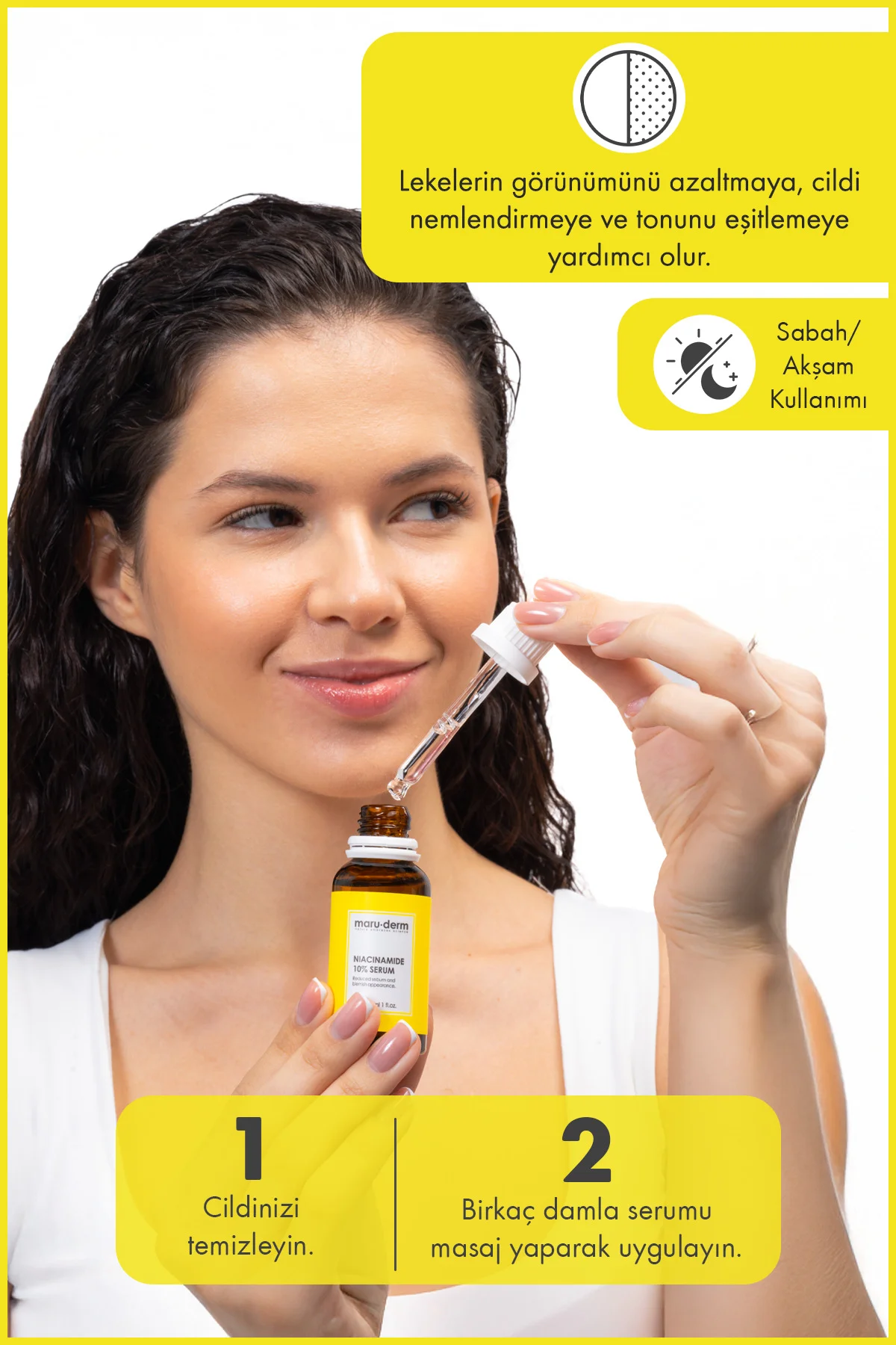 Niacinamide %10 + Hyalüronik Asit + Panthenol Cilt Bakım Serumu 3