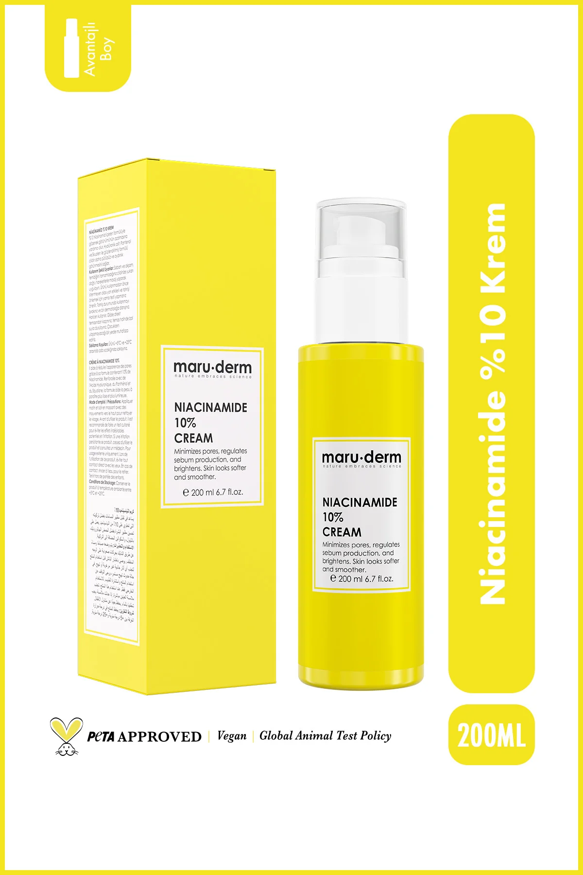 Niacinamide %10 Leke Karşıtı Ve Gözenek Sıkılaştırıcı Krem 200 ML