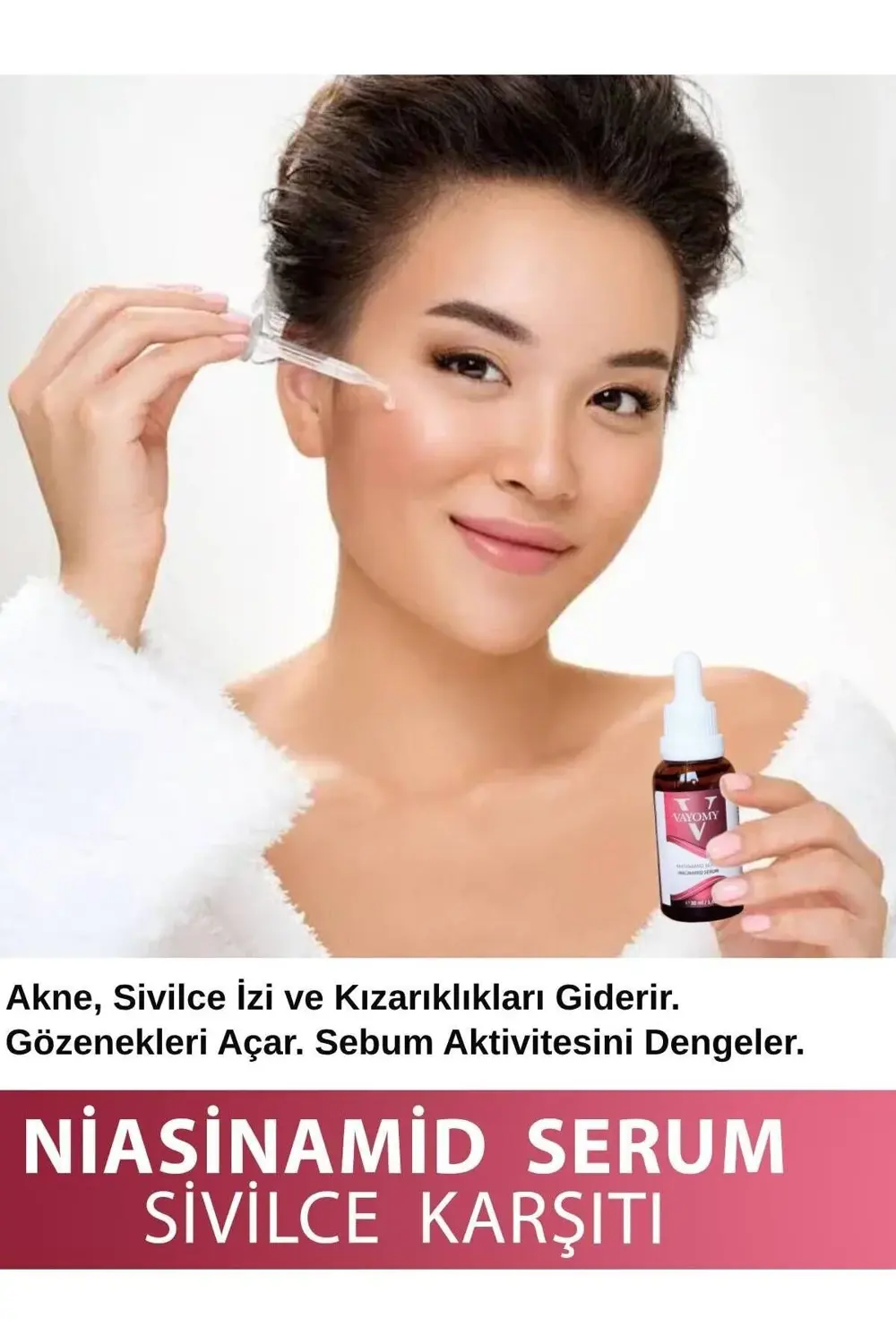 Niasinamid Sivilce, Siyah Nokta Ve Koyu Leke Karşıtı, Aydınlatıcı