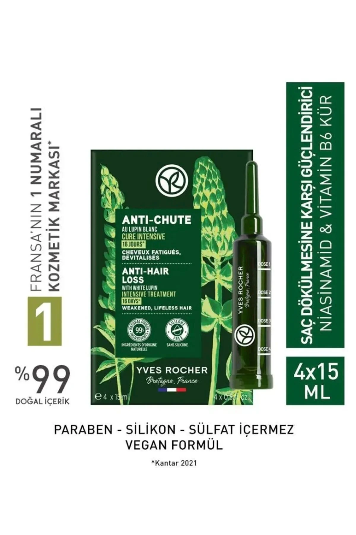 Niasinamid&Vitamin B6 Kür Anti-Chute Güçlendirici yavaşlatan Acı 