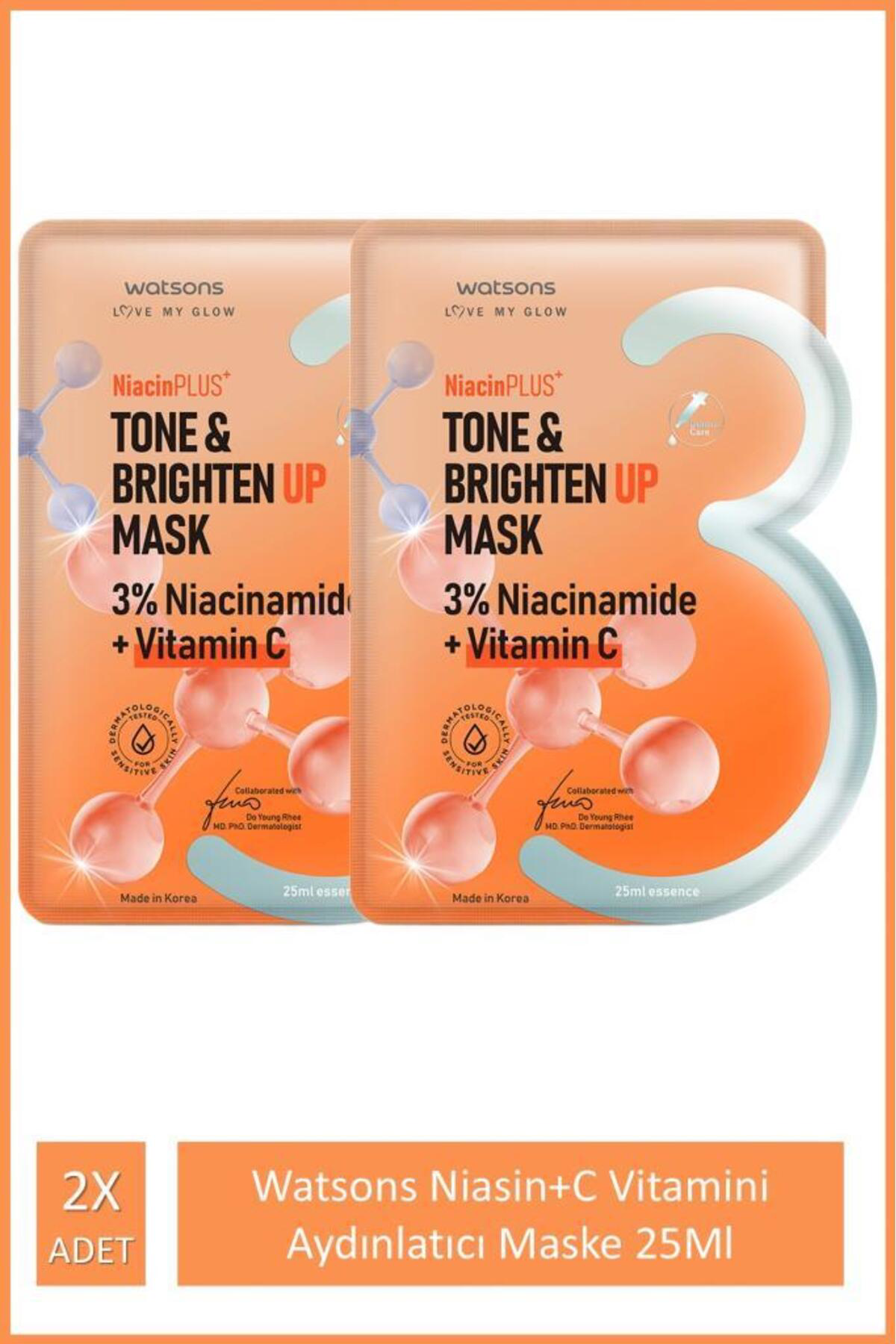 Niasin+C Vitamini Aydınlatıcı Maske 25Ml 2X
