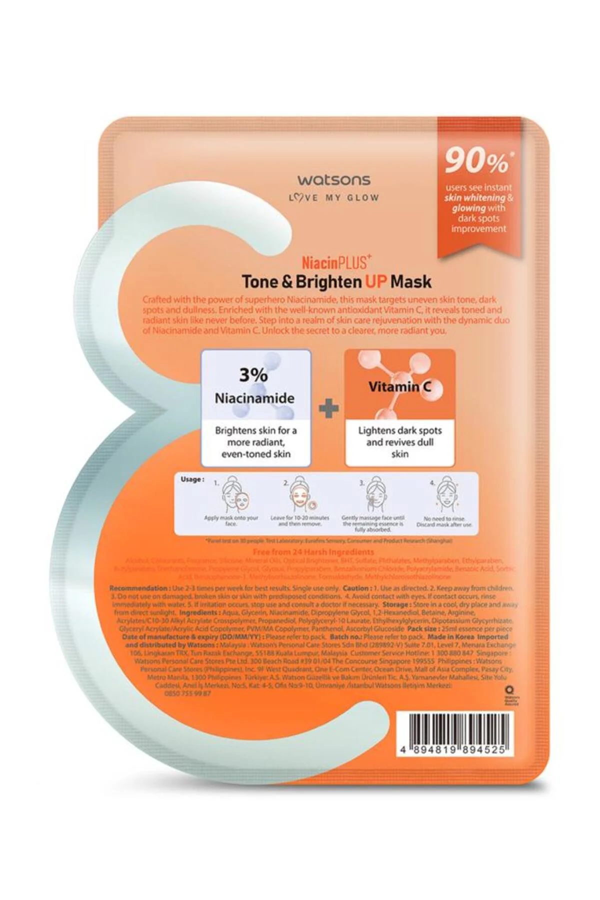 Niasin+C Vitamini Aydınlatıcı Maske 25Ml 3X - Görsel 3